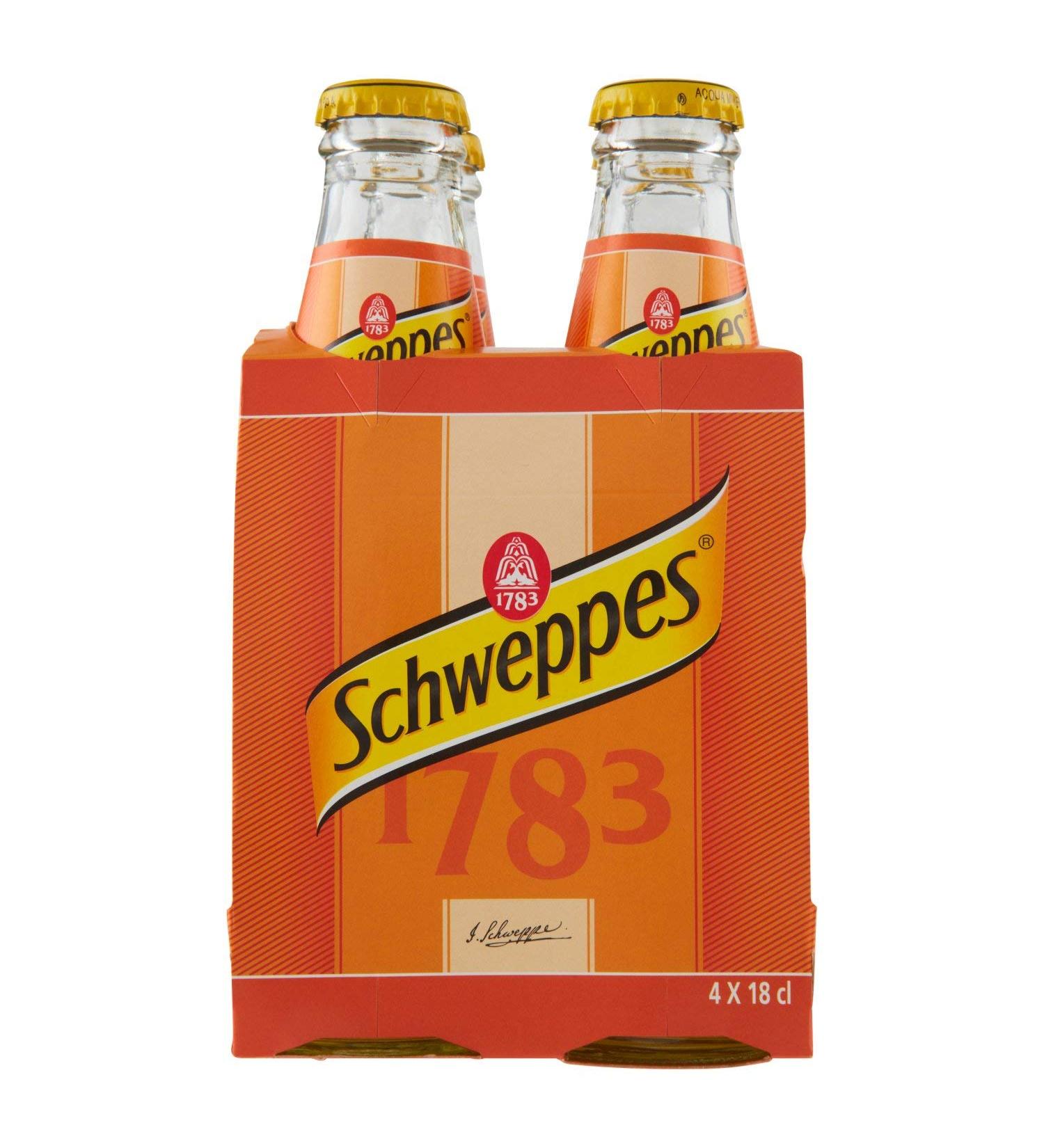 Schweppes - Orange orange soft drink with sugar - 3 cans of 4 pieces of 180 ml 12 pieces 2250 ml  - Buy Online on GoSupps.com