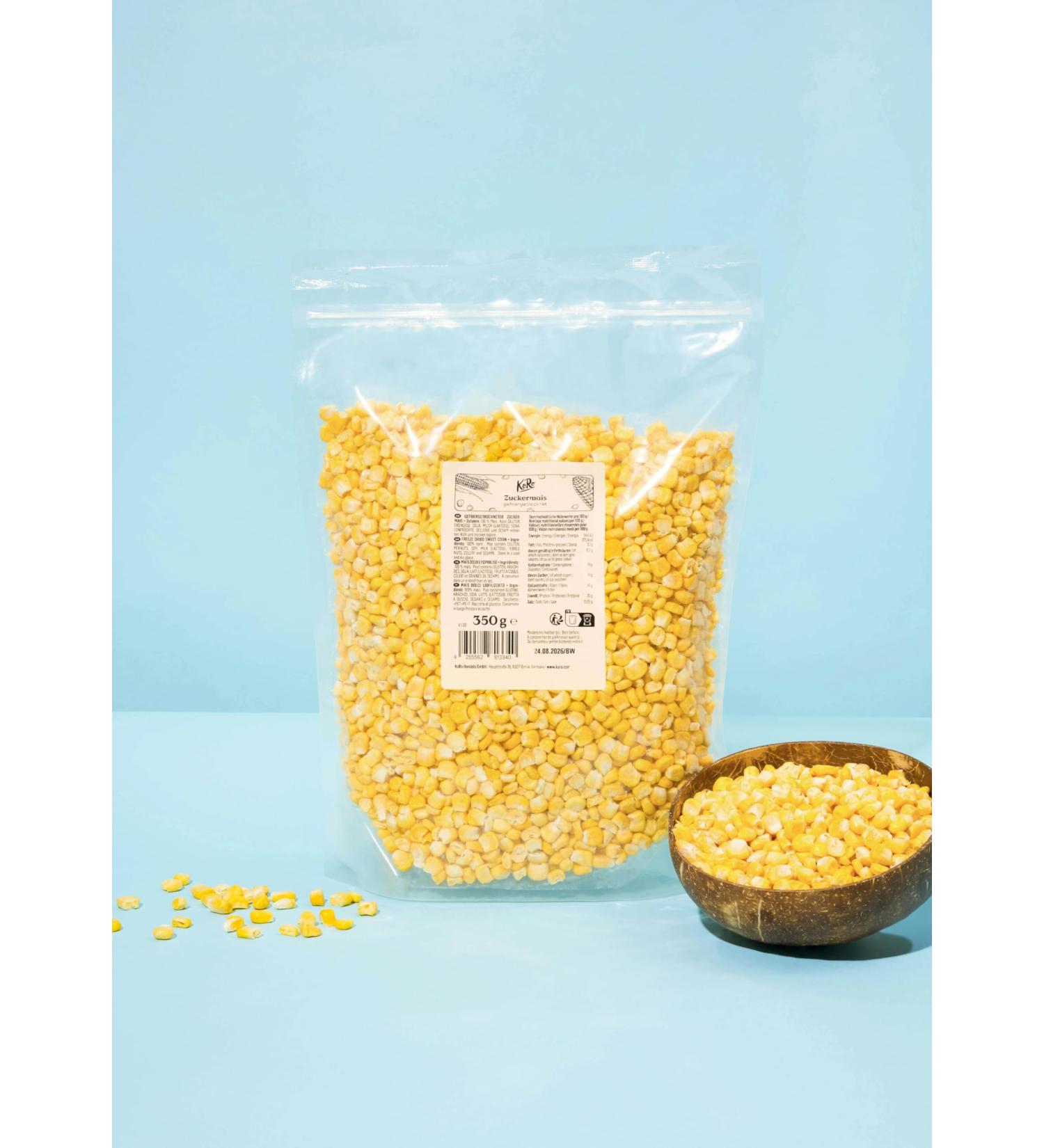  KoRo KoRo - Freeze-dried corn 350g - Gentle freeze-drying - Ideal as a snack or topping - Full corn flavor - Buy Online on GoSupps.com