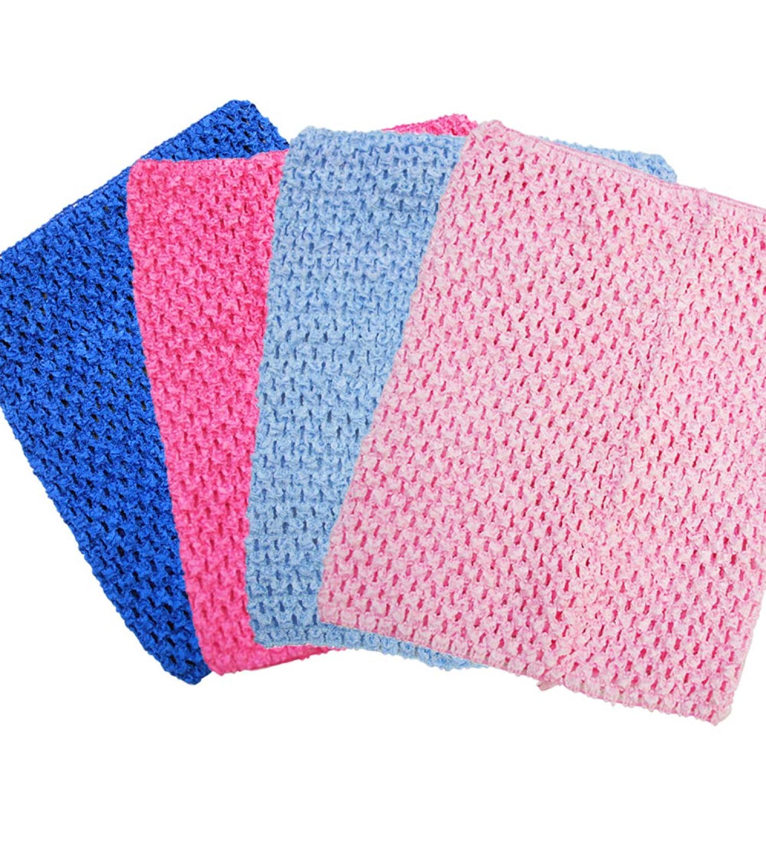 4pc Crochet Tube Top Tutu Dress & Pettiskirt Set for Baby Girls - Mix Pink Blue Shade | 8x10 Infant Skirt | Sparkle - Buy Online on GoSupps.com