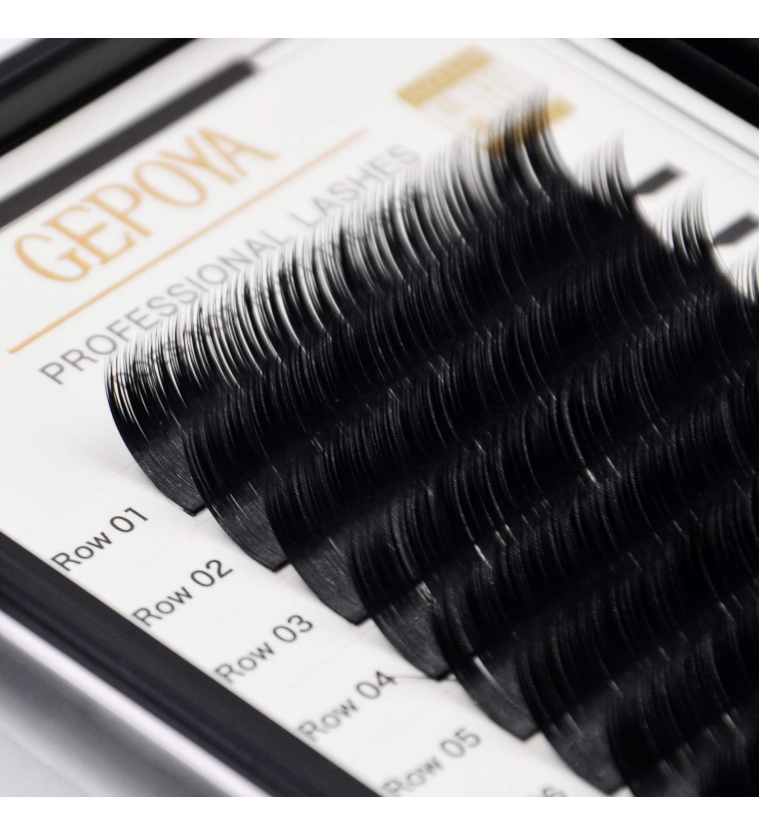 Premium Silk Eyelash Extensions 8-13mm Mixed C Curl 0.12mm - Mink Lash Individual False Eyelashes for Salon Use - 0.12-C-Mix Classic Lash - Buy Online on GoSupps.com