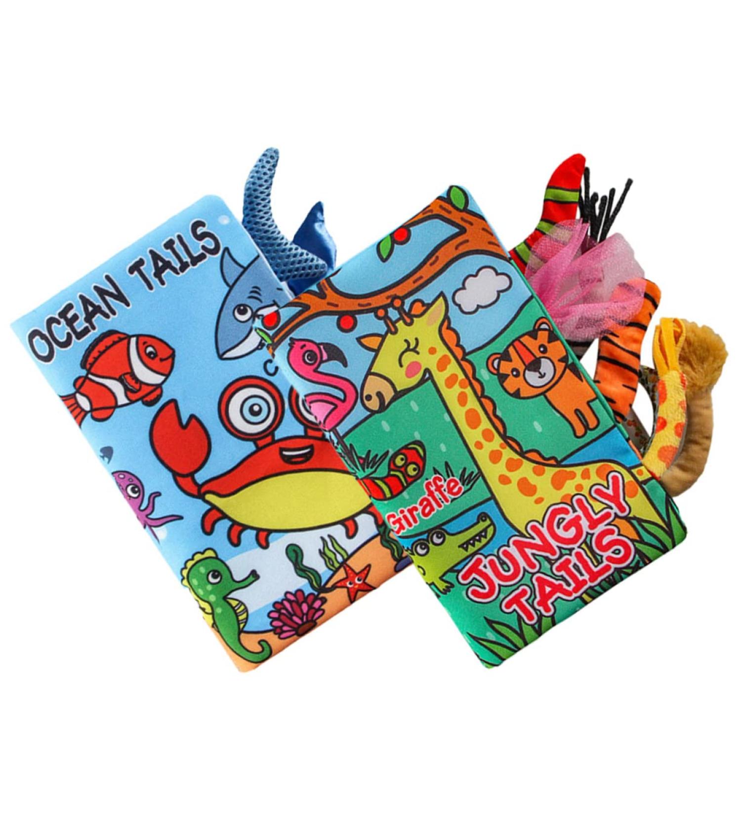 Bestonzon 2-Piece Tearproof Fabric Book Set for Babies & Toddlers - Touch & Feel Books for Newborns 0-6 Months - Buy Online on GoSupps.com