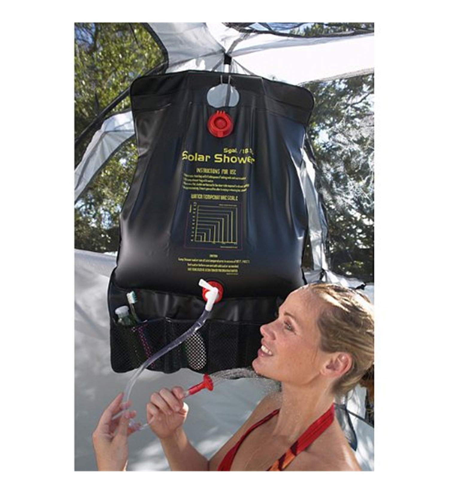 Texsport 5 Gallon Outdoor Portable Solar Shower for Camping Hiking Backpacking , Black
