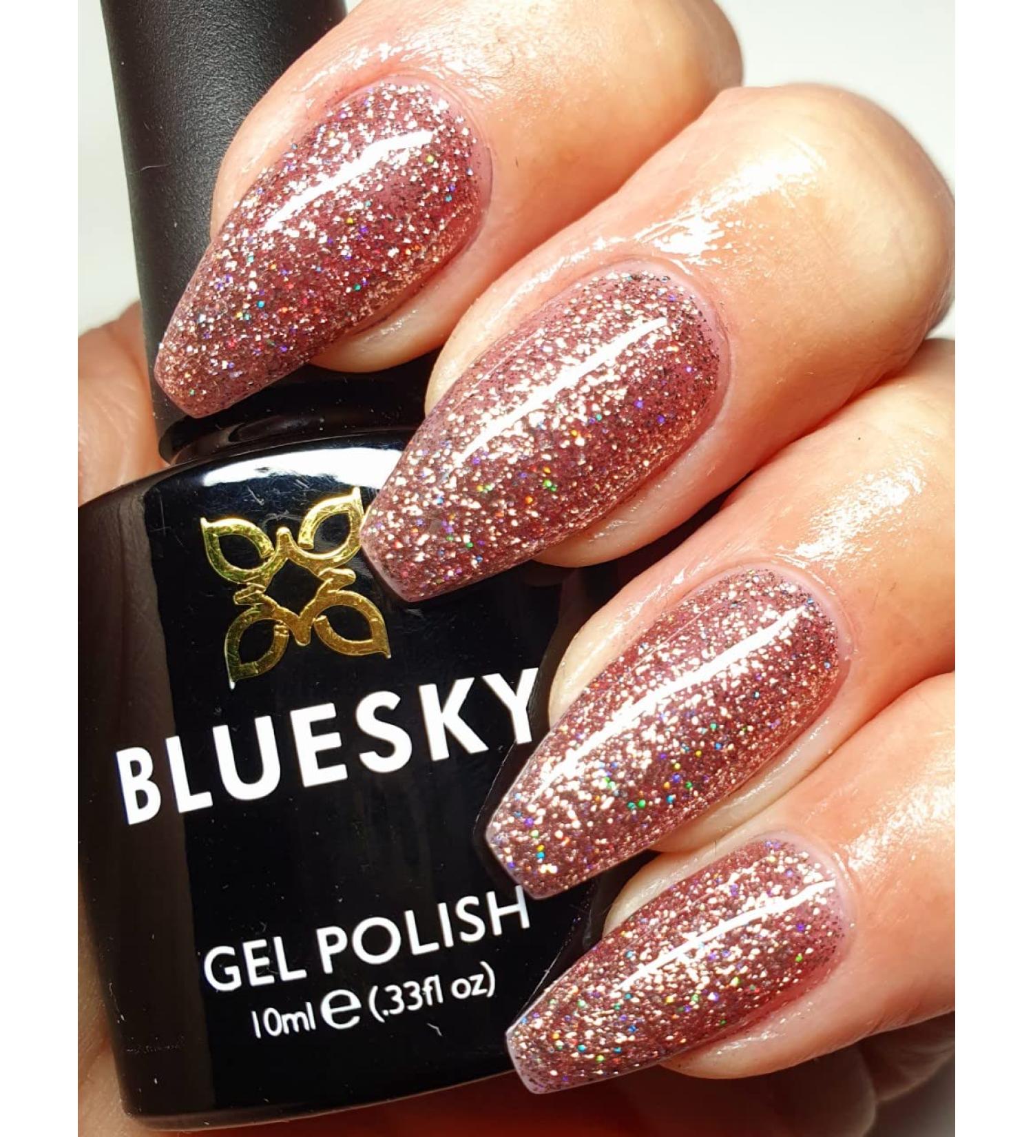 BLUESKY Gel Polish Dazzling Range New Luxurious Glitters Christmas 2021 Uv Led Nail Soak Off (Requires Drying Under Uv Led Lamp) (Bdp04 Strong Look)