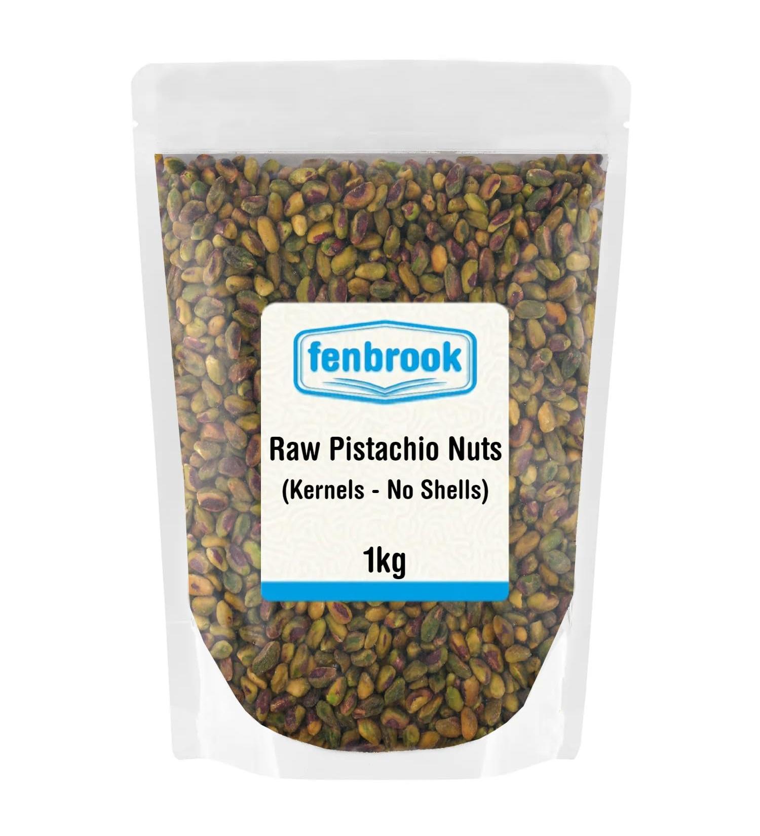 Raw Pistachio Nuts (Kernels - No Shells) 1kg by Fenbrook