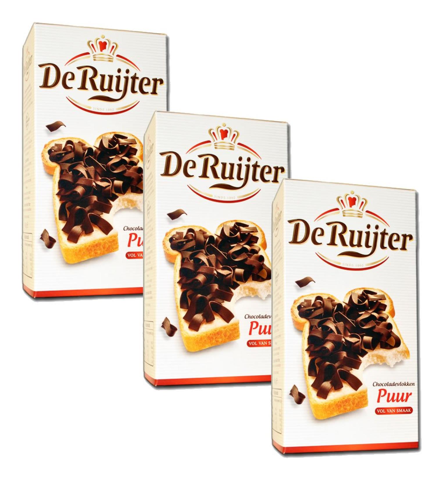 Buy X De Ruijter Chocolade-Vlokken Puur - Dark Chocolate Flakes 300g | Premium Dutch Chocolate | Fast International Shipping - Buy Online on GoSupps.com