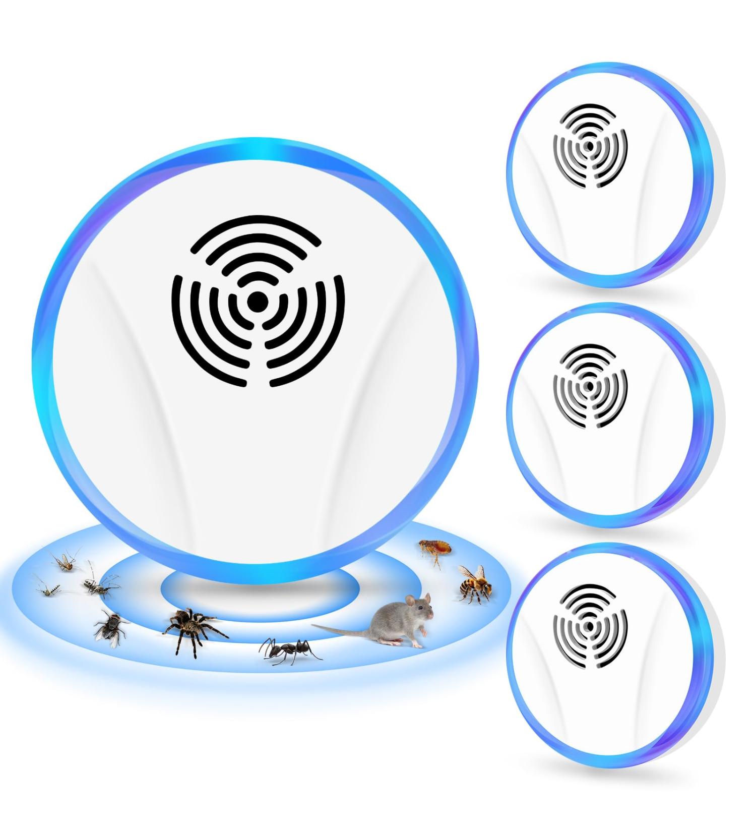 Ultrasound Pest Control - TGKYK 4-Piece Plug-In Insect Repeller for Mice Mosquitoes Spiders & Rats - Effective Indoor Defense - Buy Online on GoSupps.com