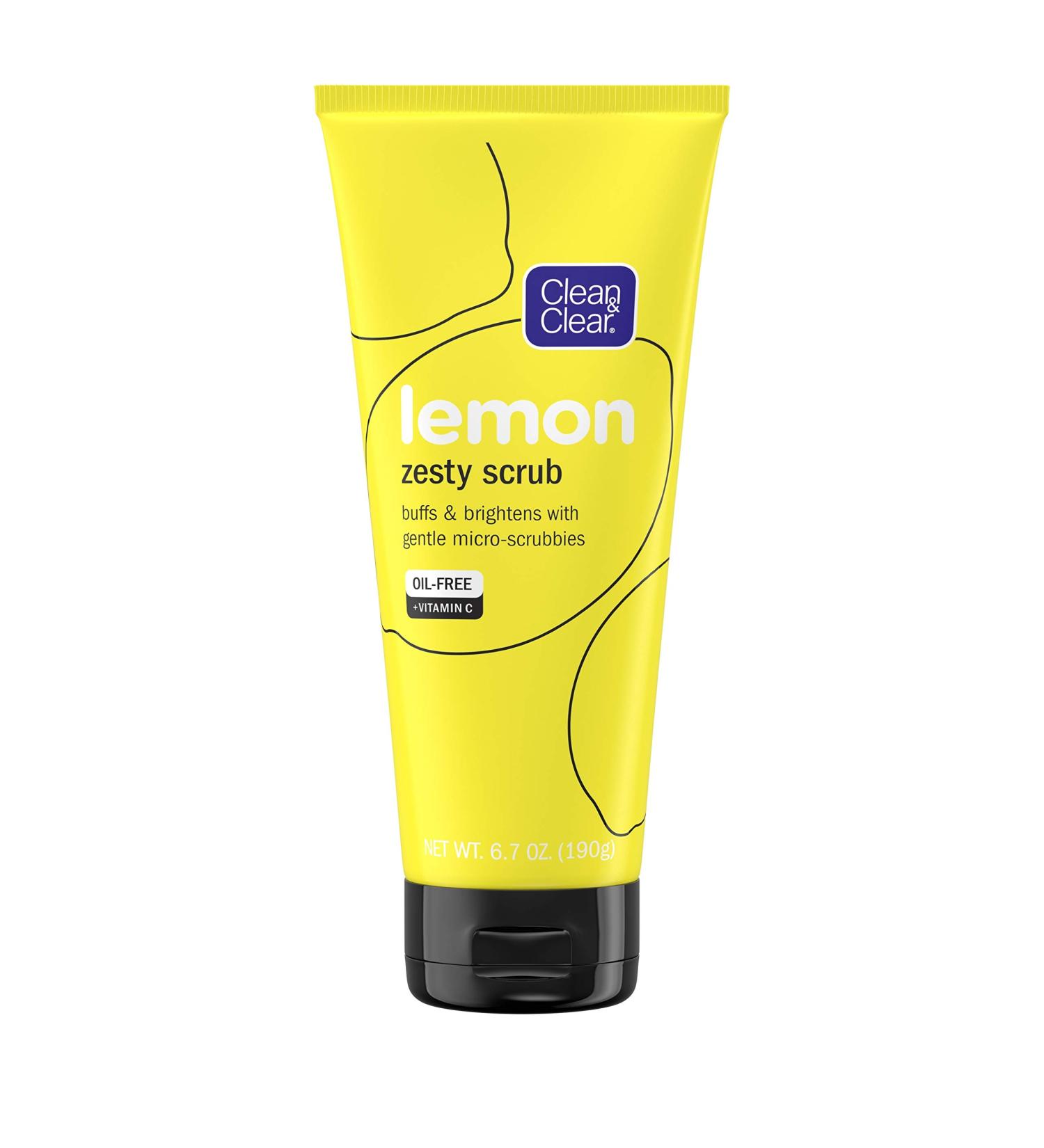 Clean & Clear Lemon Zesty Facial Scrub with Vitamin C - 6.7 oz Oil-Free Face Scrub - Buy Online on GoSupps.com