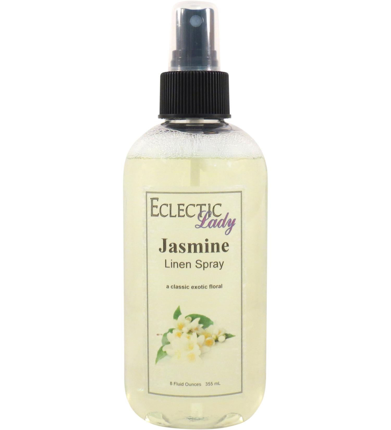 Jasmine Linen Spray 8 ounces - Eclectic Lady Sheet and Linen Spray - No Artificial Colors Parabens or Preservatives - Long-Lasting Scent for Bed Fabric & Pillow 8 Fluid Ounces - Buy Online on GoSupps.com