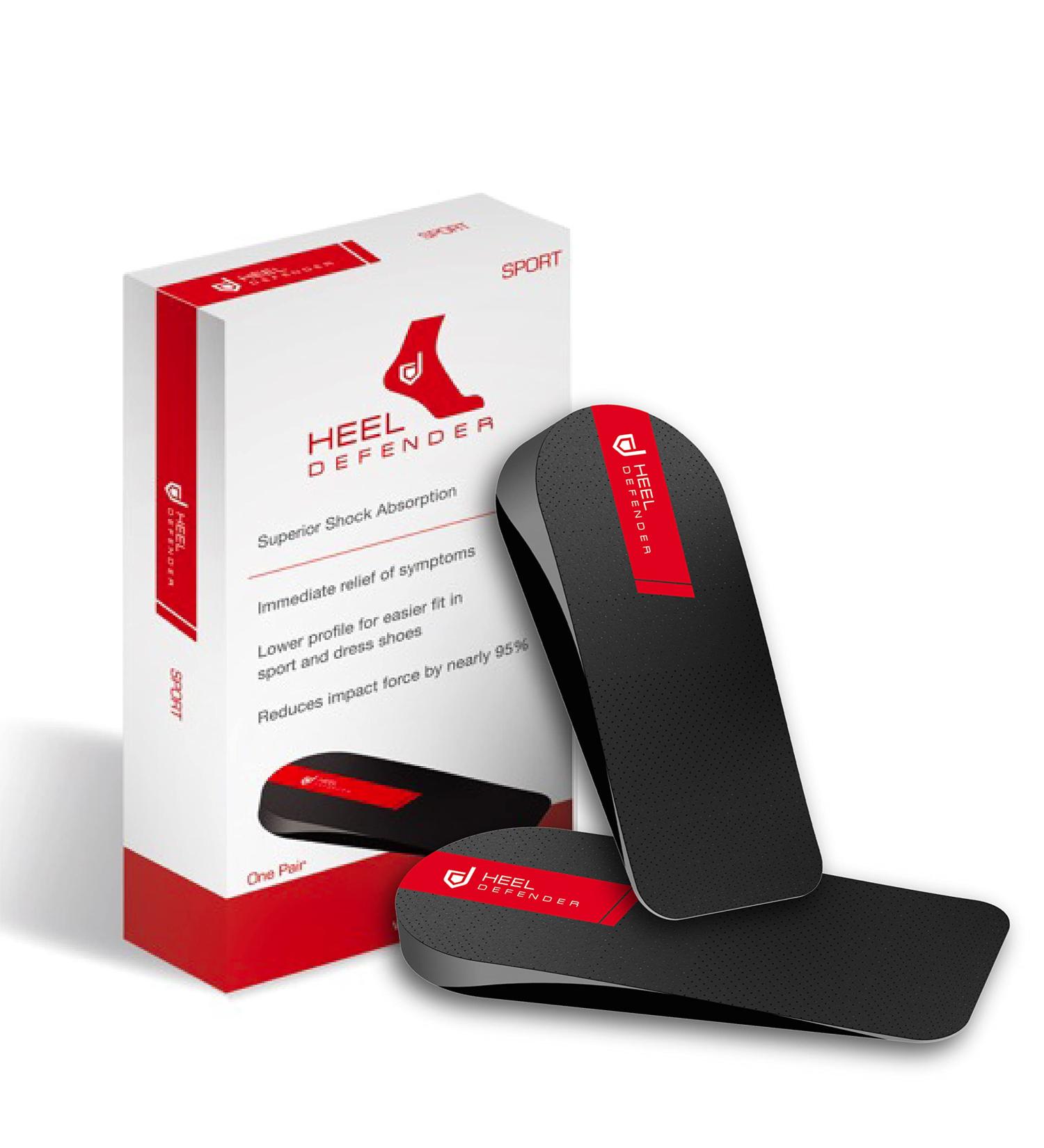 Achilles Tendonitis Inserts for Foot Pain Relief | Heel Defender - Podiatrist-Designed Sport Inserts for Plantar Fasciitis & Severs Disease (Small/Medium - Buy Online on GoSupps.com