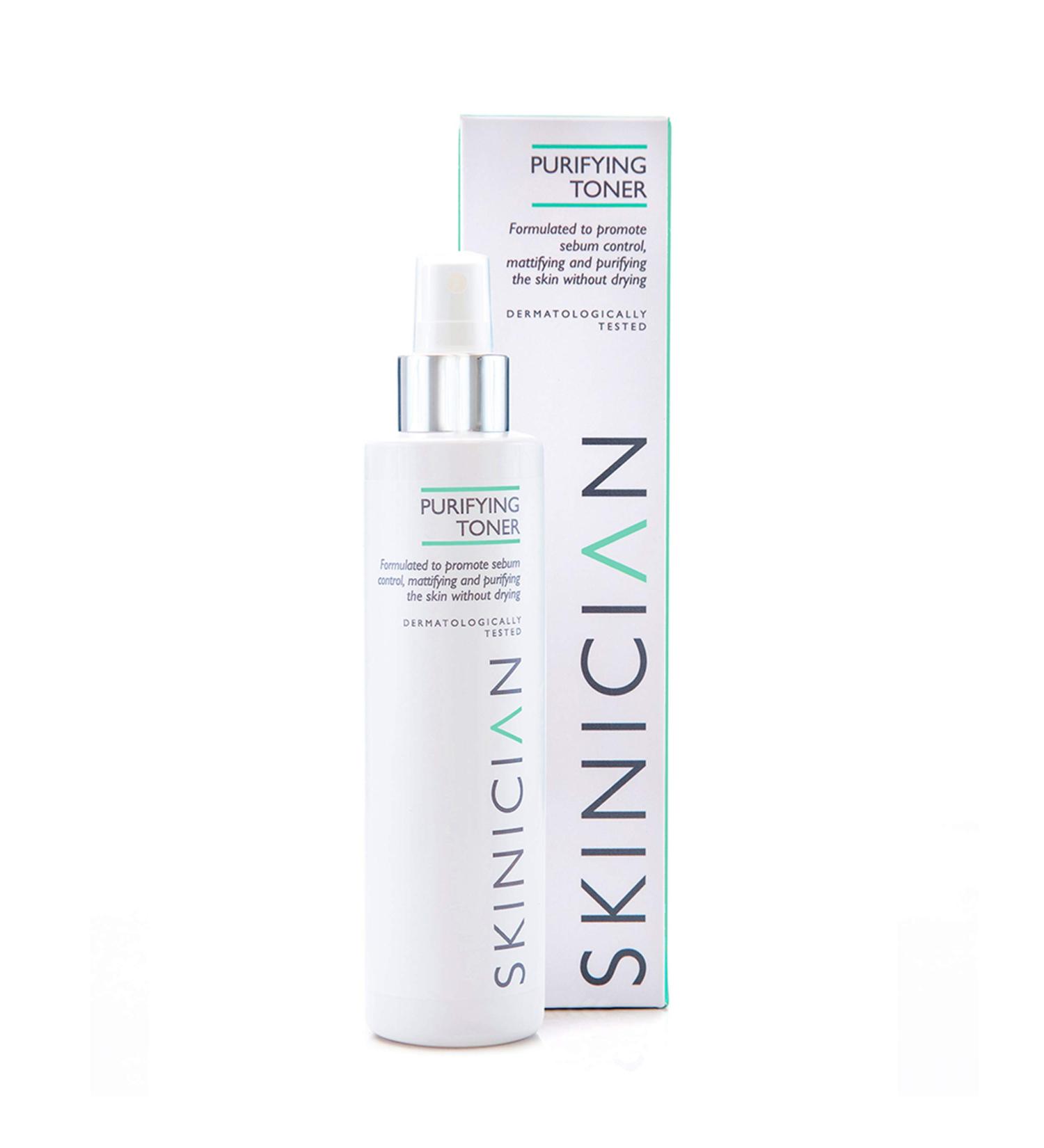 SKINICIAN Purifying Toner - Oil Control Toner - Facial Toner with Vitamin C - Spray Mist Facial Toner for Oily & Combination Skin - Combat Breakouts - Face Mist - Vegan & Cruelty Free (200ml) - Buy Online on GoSupps.com