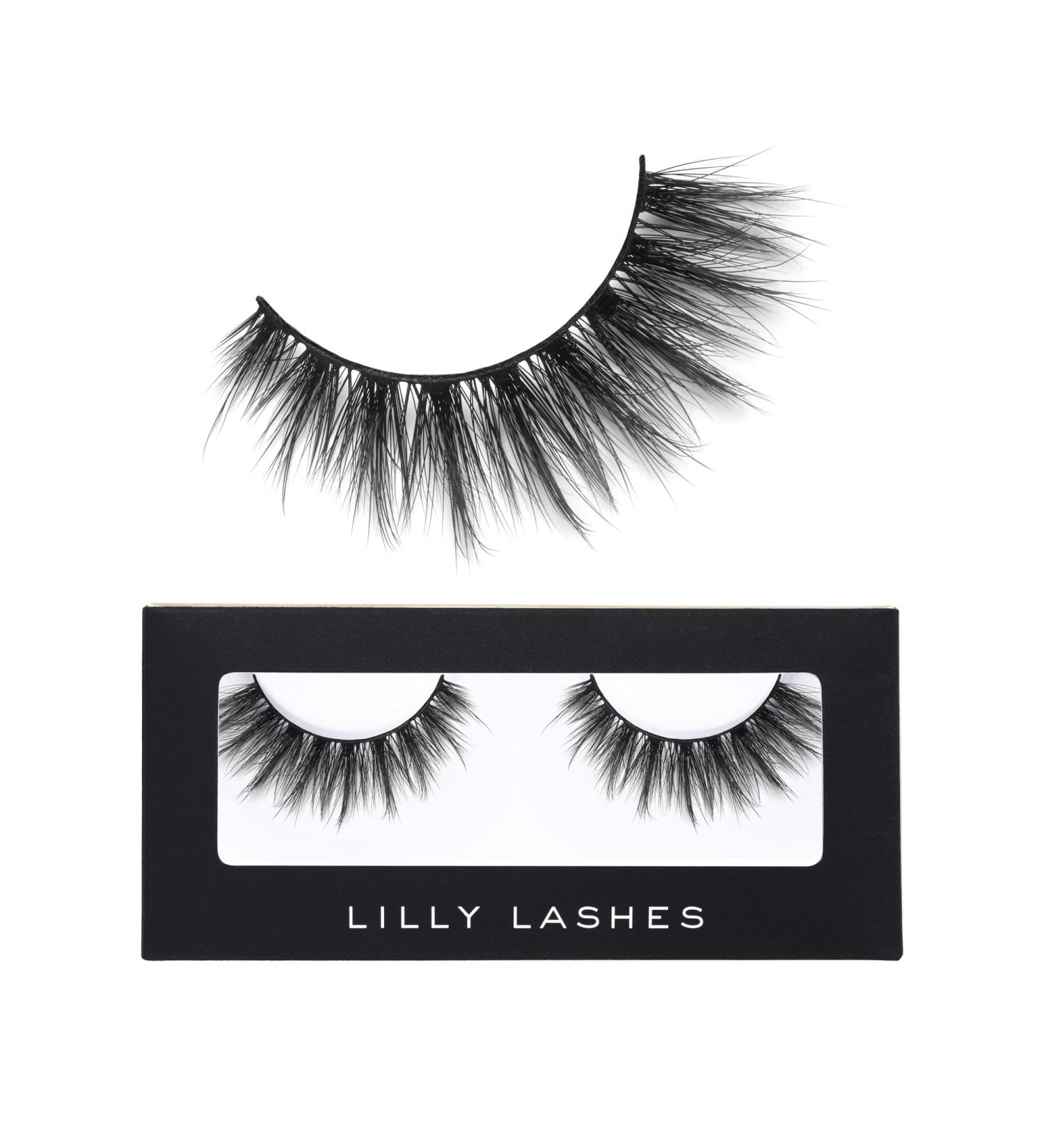 Lilly Lashes Premium Synthetic Eyelashes | Vegan & Reusable | Natural Wispy Look | Full Bodied 15mm False Lashes | International Shipping Available - Buy Online on GoSupps.com
