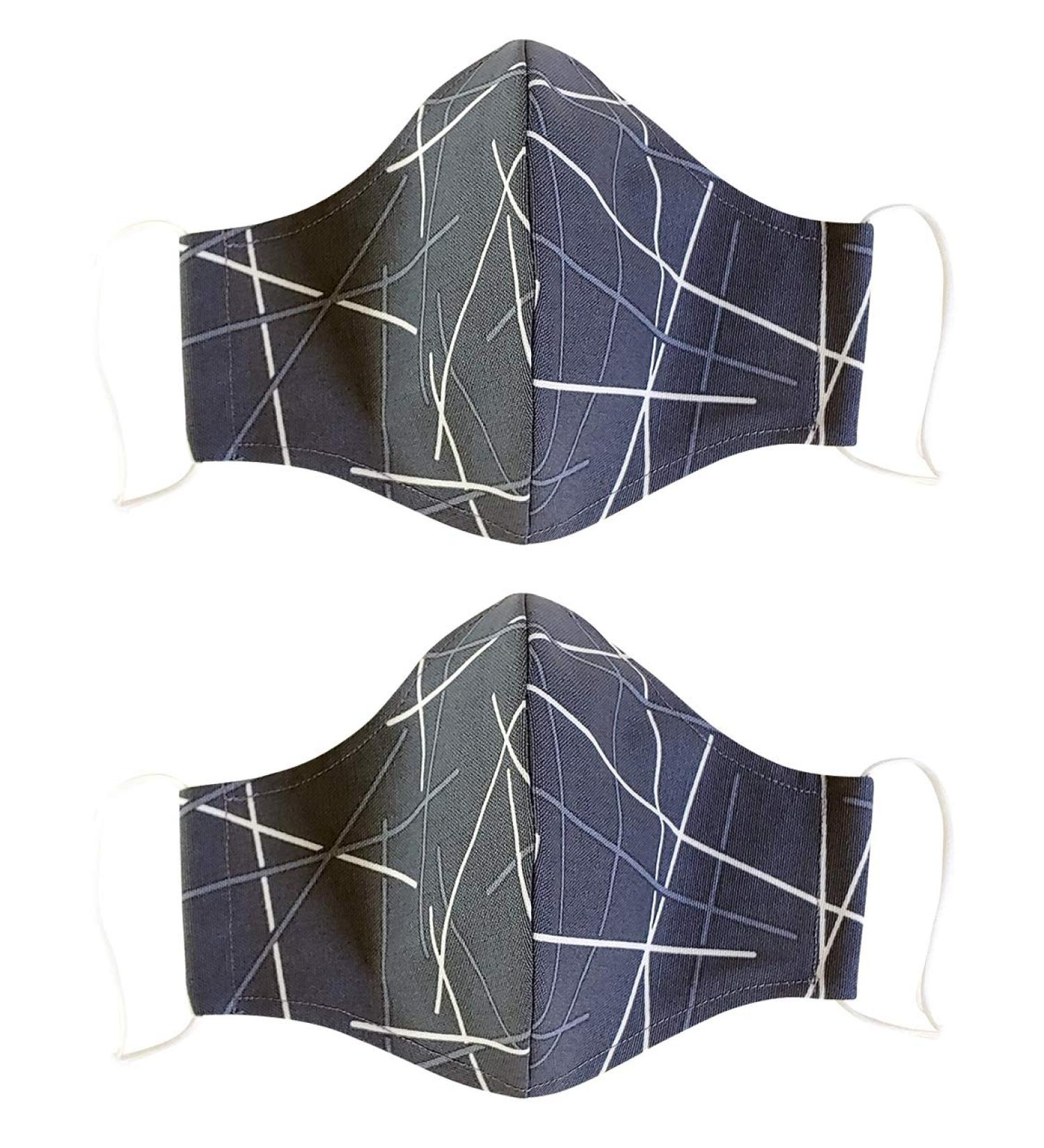 2Pack 100% Cotton Reusable Washable Adjustable Metal Strip Face Mouth Mask Double Layer Anti-Dust Fashion Flower Outdoor Cloth Cover Gray - Buy Online on GoSupps.com