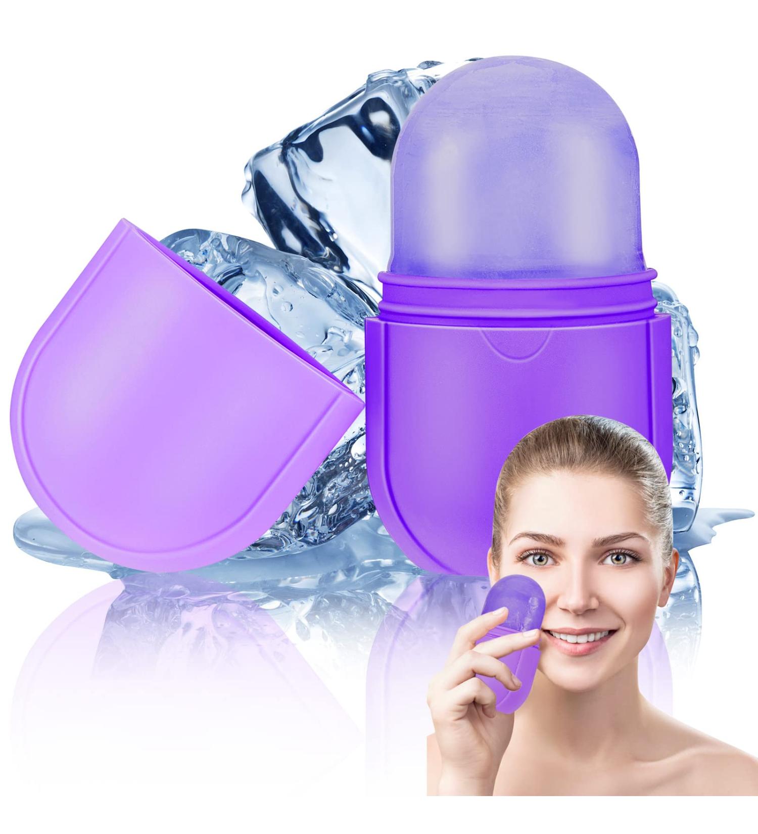 Zopeal Ice Face Roller - Silicone Ice Cube Tool for Facial Icing & Skin Care | Purple Ice Holder for Beauty & Anti-Aging | 2.6 x 2.1 x 4.9 Inch - Buy Online on GoSupps.com