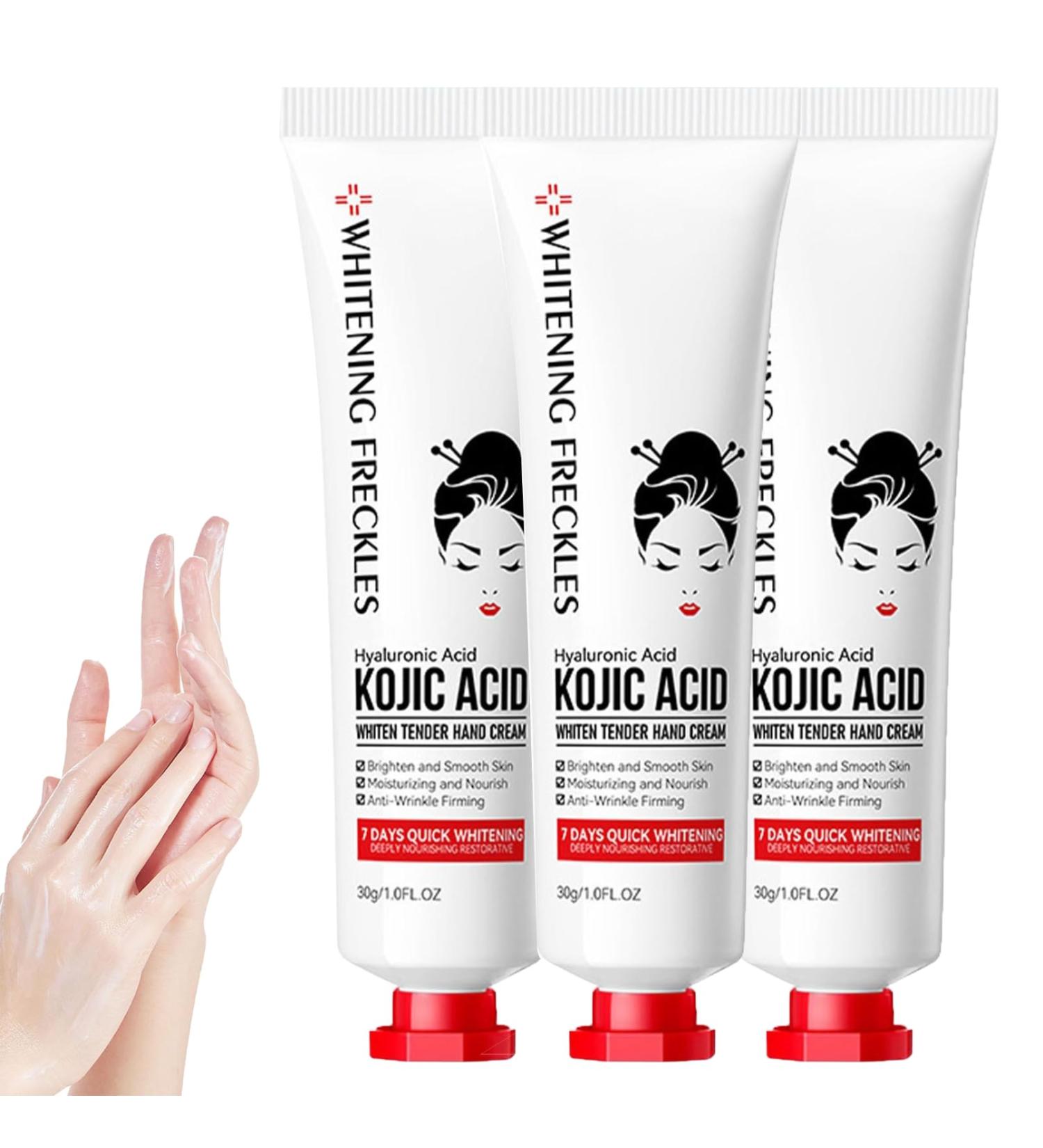 Kojic Acid Hand Cream Kojic Acid Cream Kojic Acid Cream for Hands Moisturizing Nourishing Hydrating Hand Creams Improve Dry Smoothing Skin Beauty Hands Winter Skin Care (3) - Buy Online on GoSupps.com