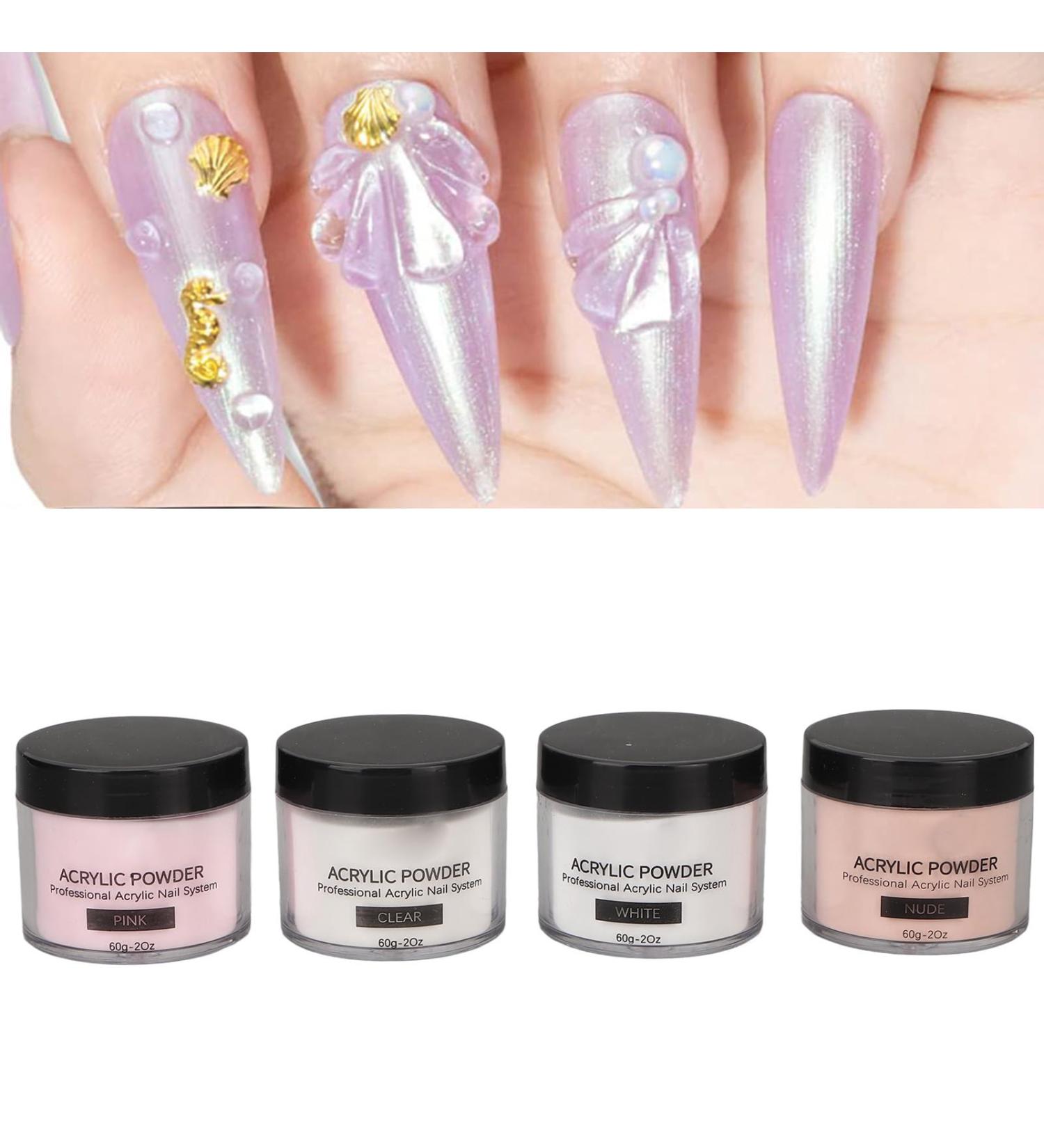 4 Colors Nail Carving Powder Long Lasting 3D Nail Extension Carving Powder Nail Supplies for Manicure 2.1oz - Buy Online on GoSupps.com