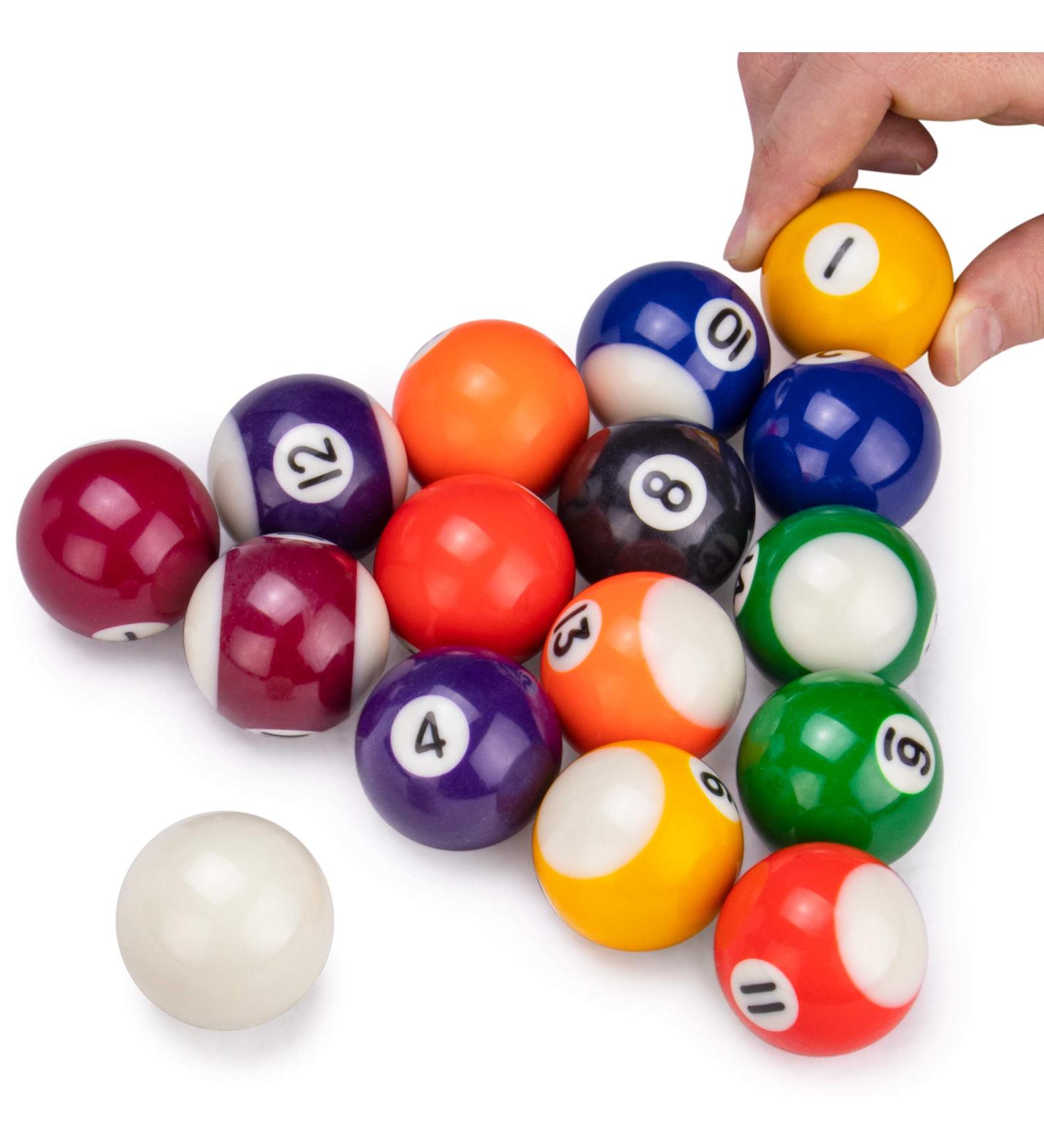 Mini Pool Balls - 1.5 Real Resin Balls for Tabletop Miniature Billiards Tables - Buy Online on GoSupps.com