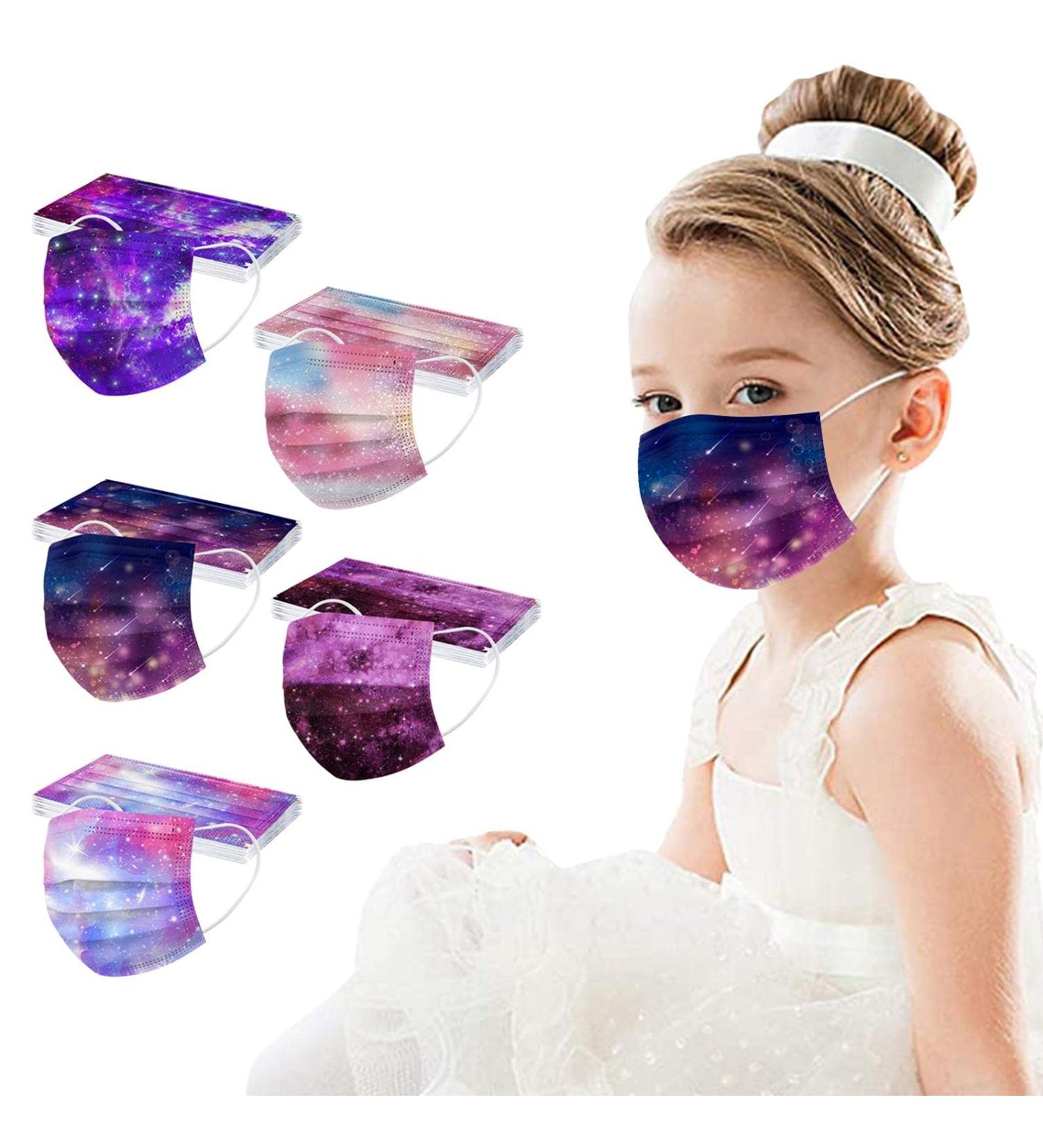 50pc Kids Disposable_Mask 3 Ply Kids Face_Masks for Protection Anti Dust Face Mouth Filter Tools for Children School - Buy Online on GoSupps.com