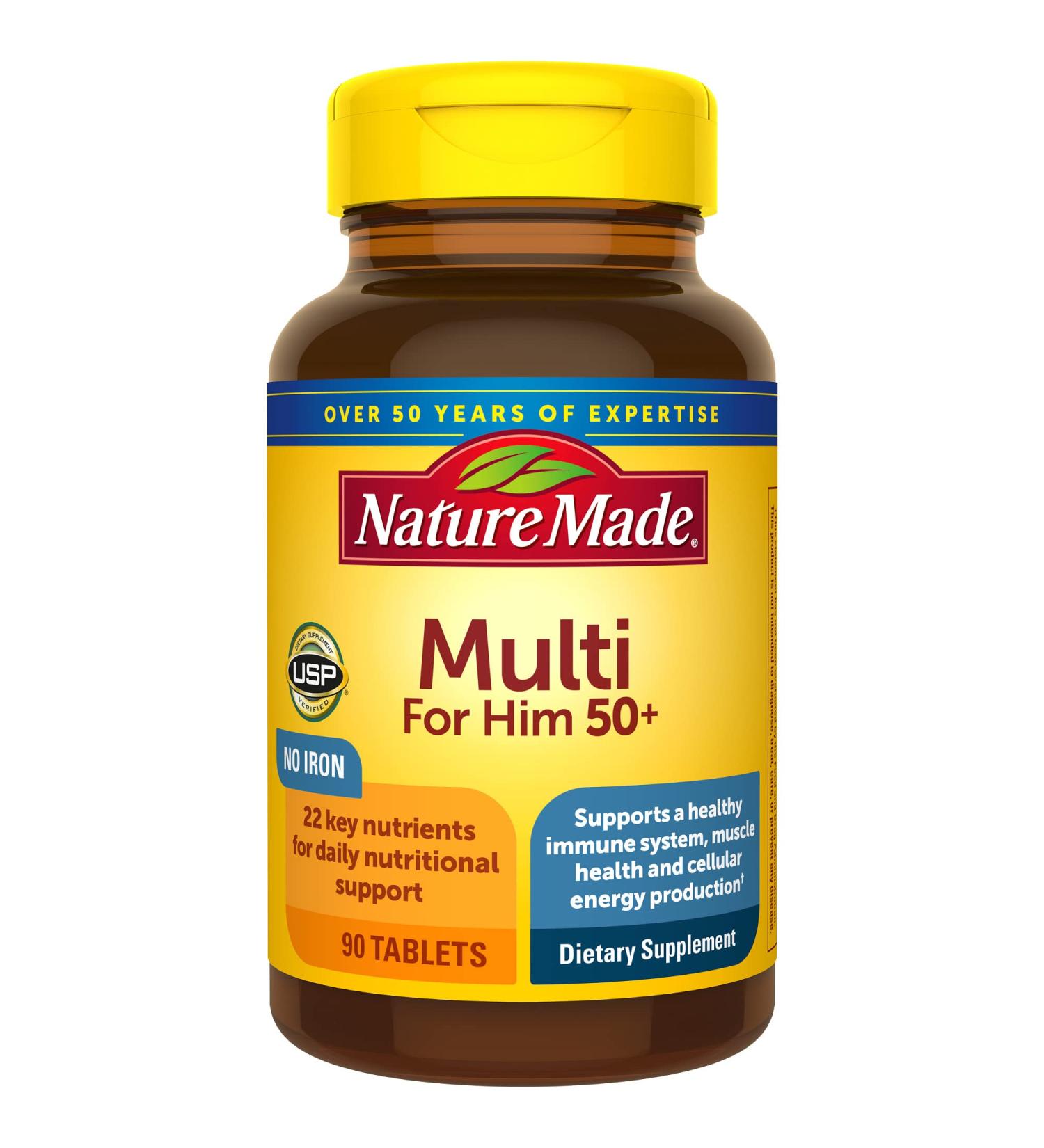 Nature Made Men's Multi 50+ | 90 Tablets for Optimal Health - Buy Online on GoSupps.com