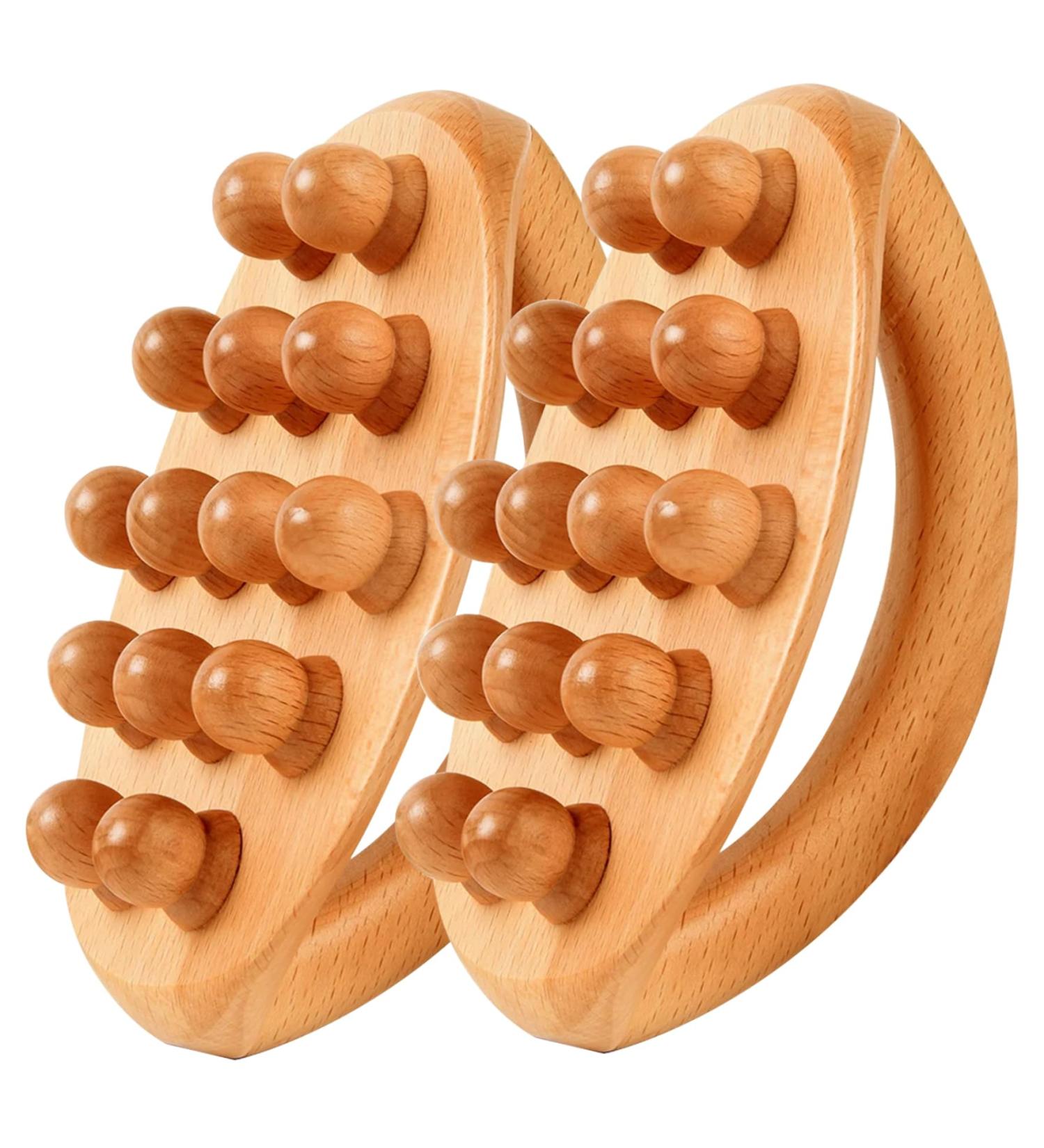 Wooden Therapy Massage Tools - 2pcs 5.9 Inch | Premium Quality for Relaxation | International Shipping - Buy Online on GoSupps.com