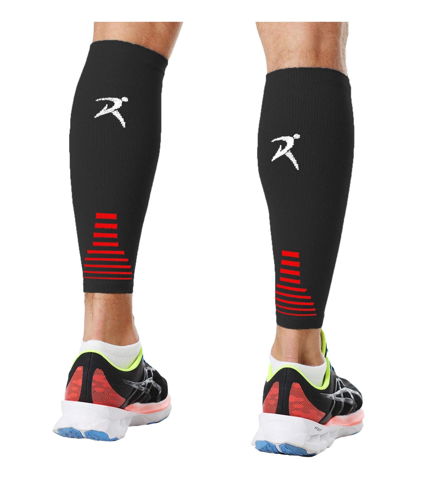 Rymora Calf Compression Sleeves for Women & Men - Leg Pain Relief Support for Fitness Running - Black (One Pair) - Buy Online on GoSupps.com