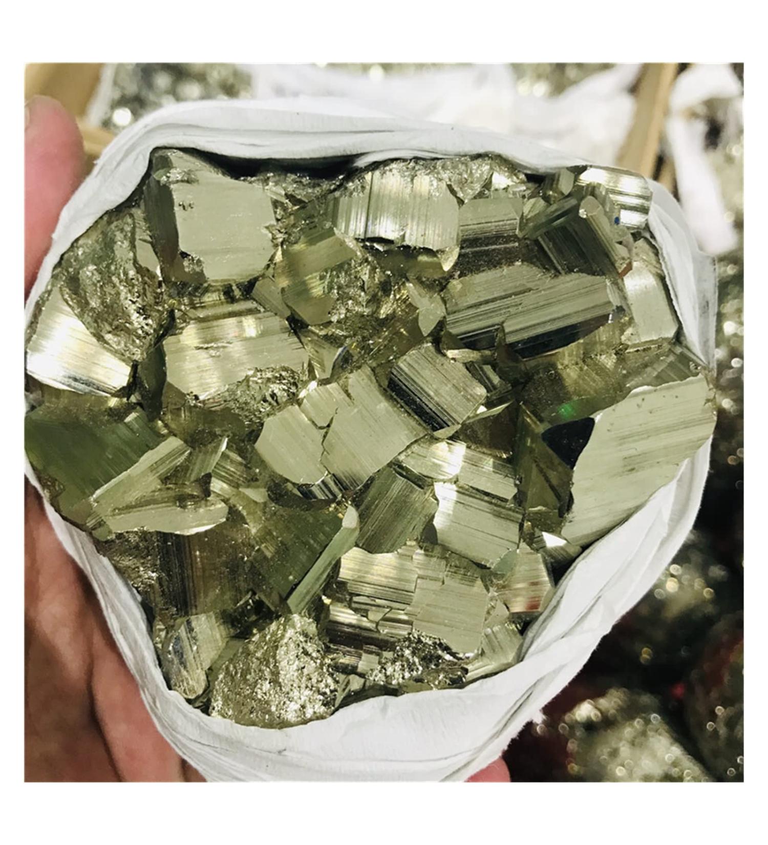 Crystal Rough Natural Crystal Rough Natural Pyrite Ore Copper Pyrite Specimen Chalcopyrite Crystal Rock Stones Cluster Collection Stone Decoration (Size : 350-400g) - Buy Online on GoSupps.com