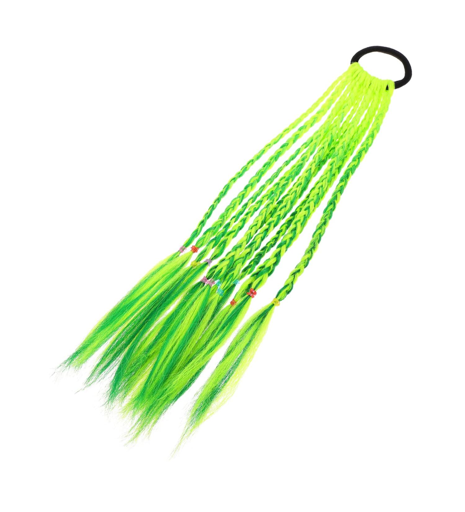 Holibanna 1pc Wig Twisting Braid Headdress Kids Photo Prop Braided Ponytail Extension Ponytail Hairpiece Braids Headwear Kids Performance Prop Decor Girl High Temperature Wire Child 35X6X1CM Green - Buy Online on GoSupps.com