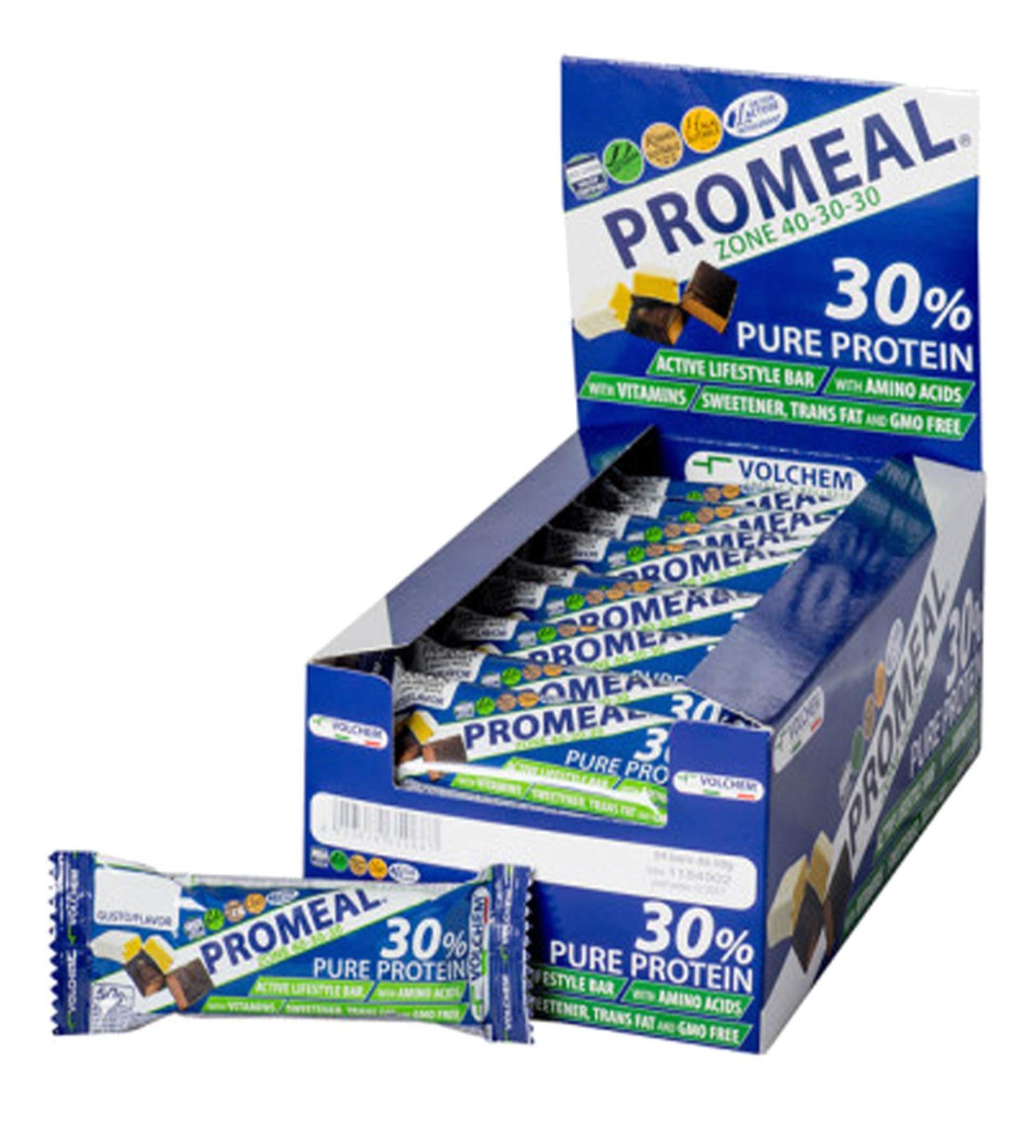 Volchem Promeal 12 Barrette Protein 50 gr. for Diet in Zone 40-30-30