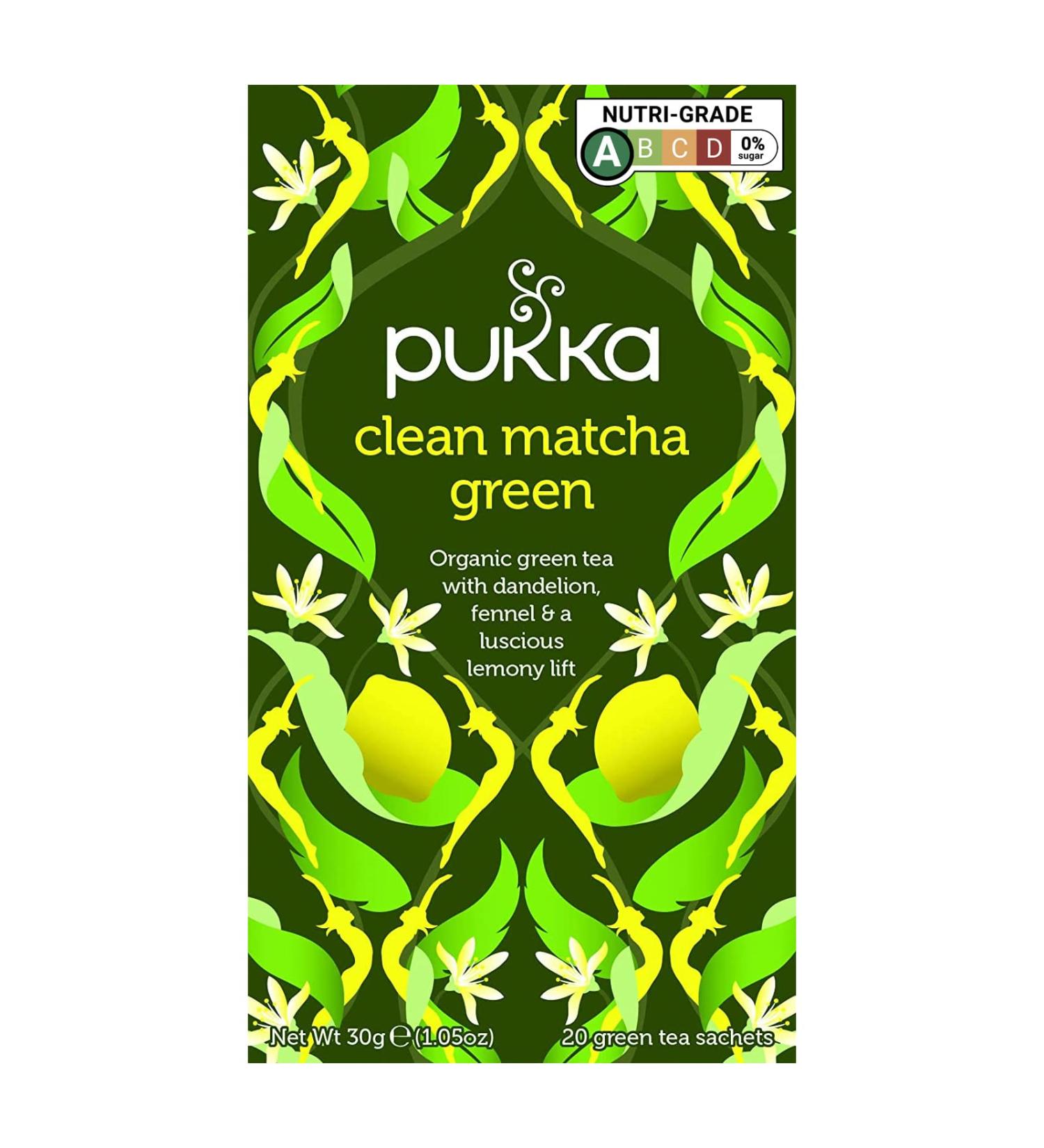 Pukka Clean Matcha Green 20 Bags 1 Box (20 Tea Bags) - Buy Online on GoSupps.com