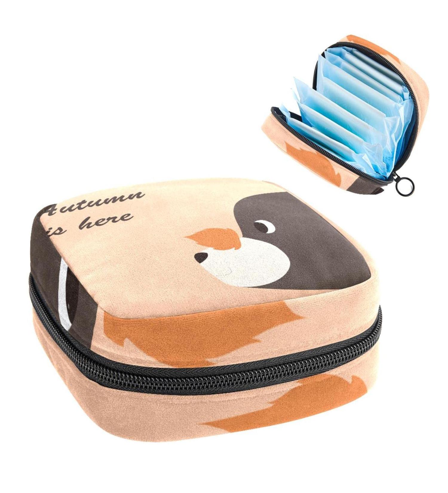 Shop Women's Bonds Storage Bags - Hand-Drawn Bear Halter Kit | Portable Period Bag for Girls | Autumn Collection - Buy Online on GoSupps.com