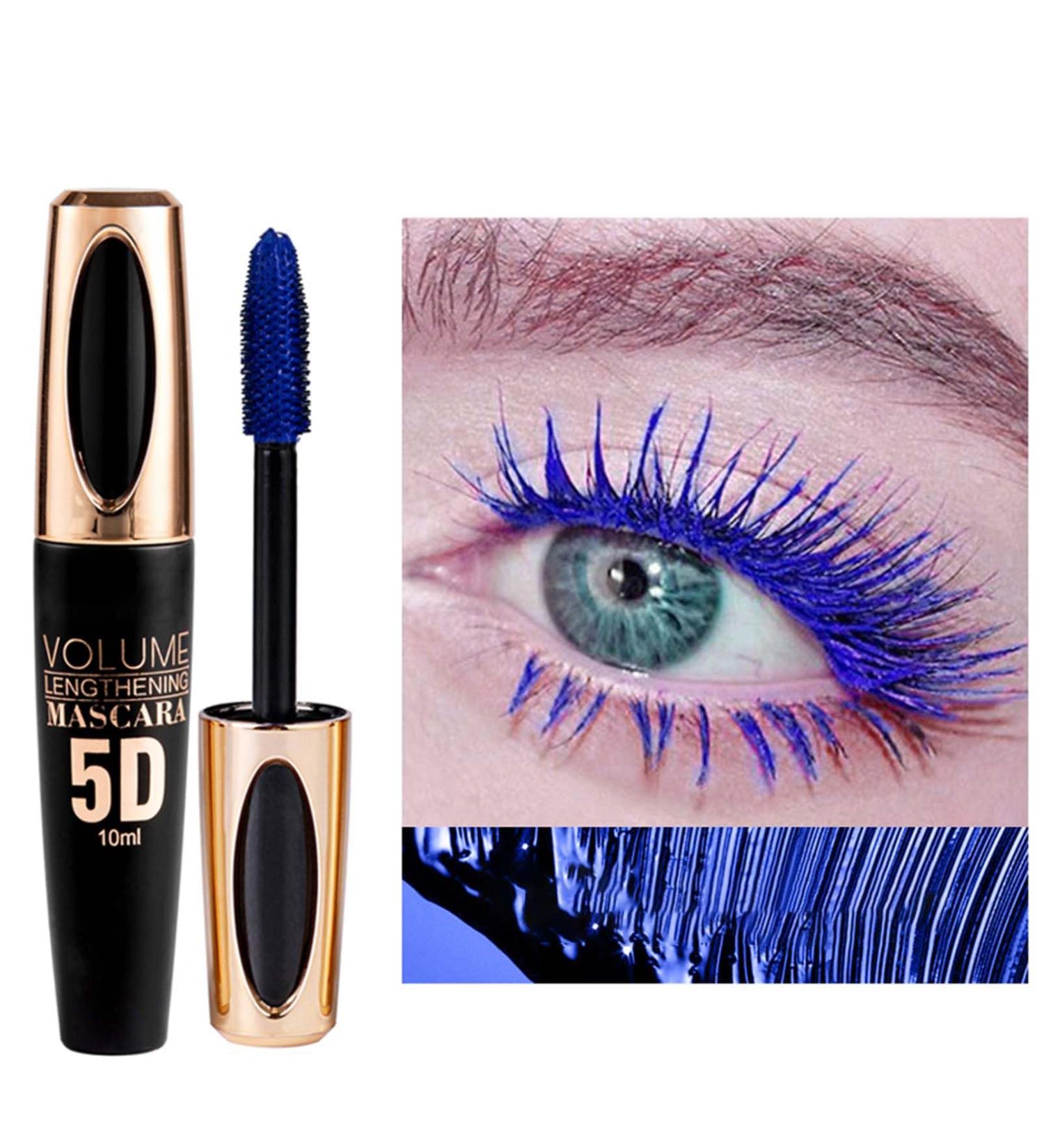 EONFAVE Silk Fiber 5D Mascara blue telescopic mascara for eyelashes waterproof and smudgeproof quickdrying nonclogging mascara long eyelashes blue eyes makeup blue 10 ml 1er Pack - Buy Online on GoSupps.com