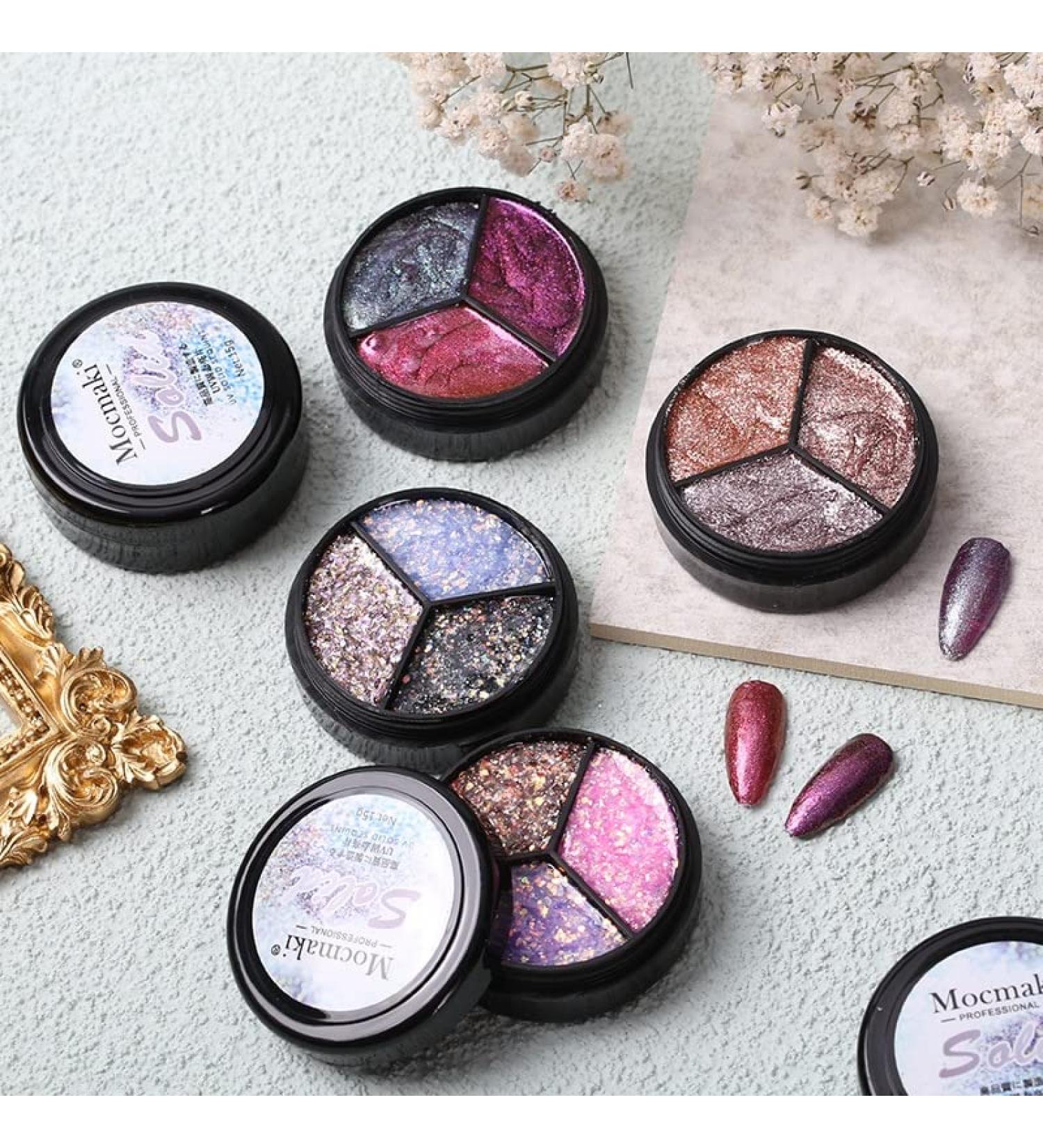 3Colors Solid Nail Gel Mud Painting Gel Nail Art Semi Permanent UV Gel Varnish Phototherapy Glitter Nail Gel Manicure Lacquer - Buy Online on GoSupps.com