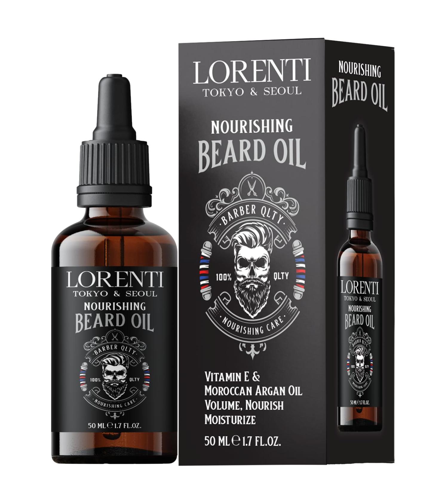 LORENTI Tokyo & Seoul Argan Beard Oil Huile de barbe pour homme 50 ml | Soin quotidien de 3 jours la barbe compl te | Brillance extra - Buy Online on GoSupps.com