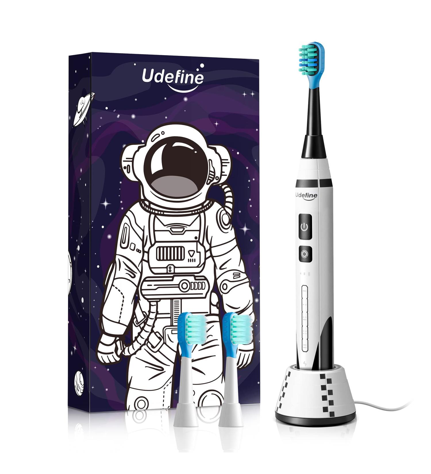 Udefine Electric Toothbrush - 5 Cleaning Modes IPX7 Waterproof 3 Dupont Heads Timer - Ideal for Kids - Buy Online on GoSupps.com