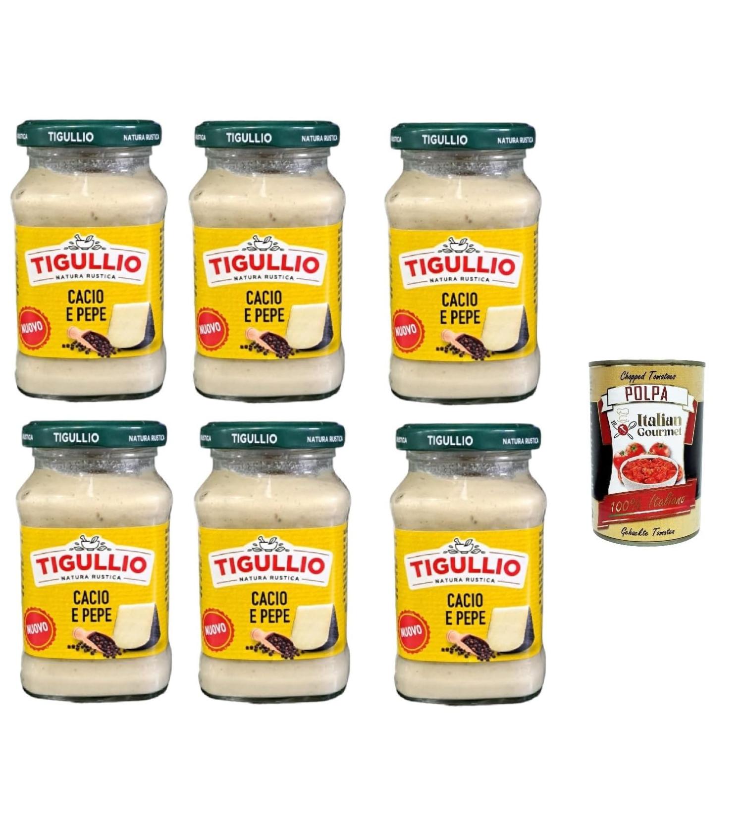Italian Gourmet E.R. Star Tigullio Sugo Cacio e Pepe Cream Sauces Pecorino Romano Dop 185g + Italian Polpa Gourmet 400g (Pack of 6) - Buy Online on GoSupps.com