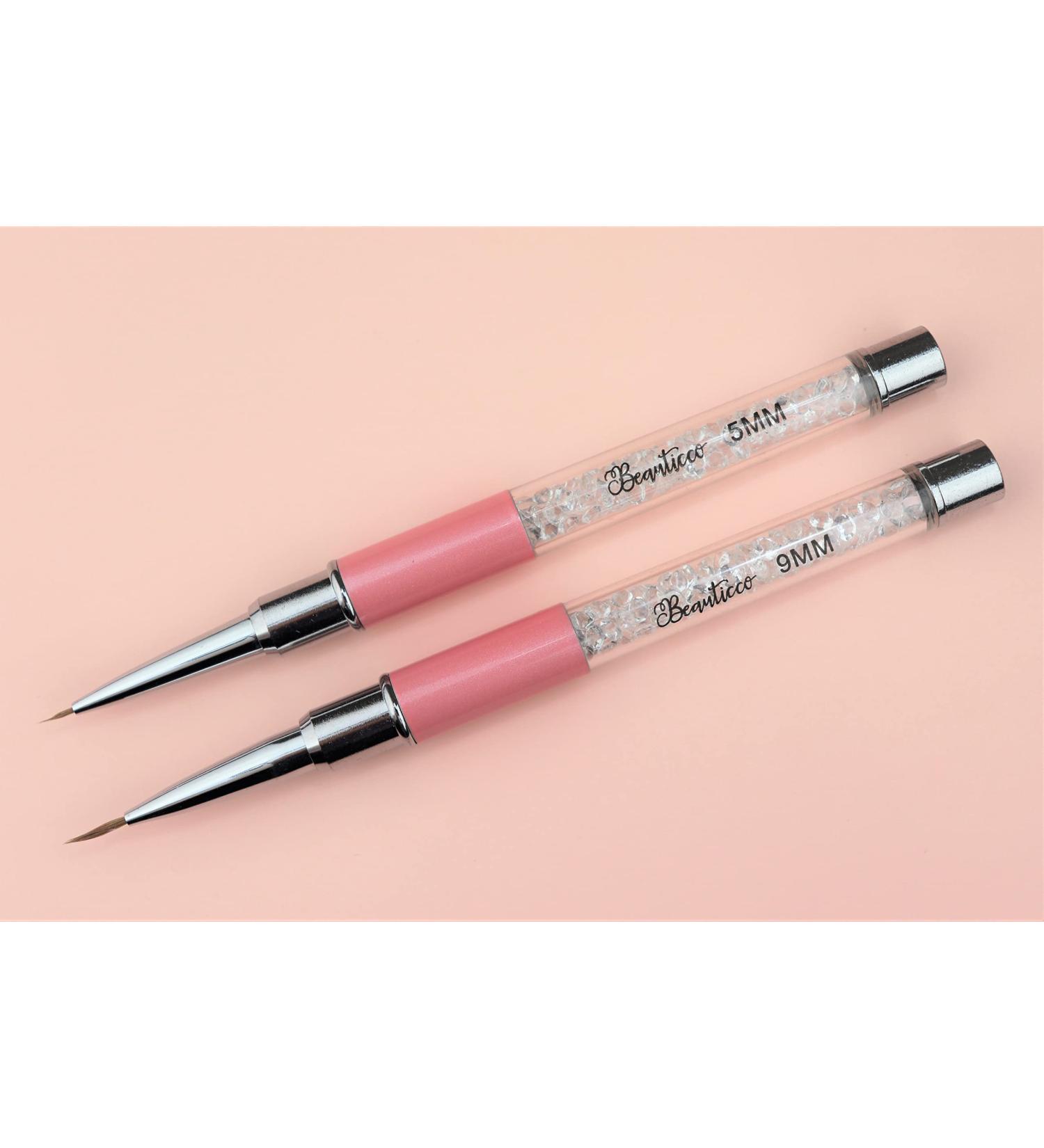 striping nail art brushes Nail Art Brushes 2 pcs Detail Nail Brushes Nail Art Liner Brushes Nail Art Design Painting Brush for DIY & Professional Use Detailer Brush Dotting Tool Clear Liner Brush - Buy Online on GoSupps.com