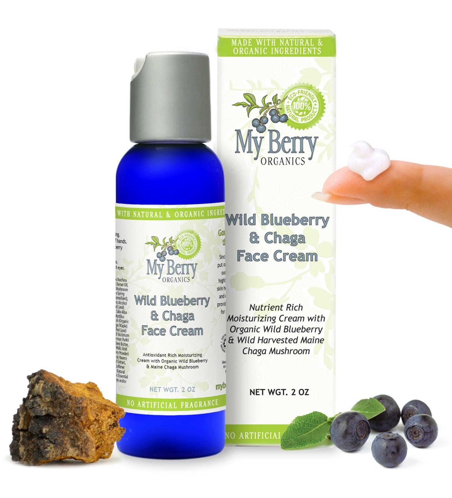 Wild Blueberry & Chaga Face Cream | Boost Skin Health with Natural Ingredients - International Shipping - Buy Online on GoSupps.com