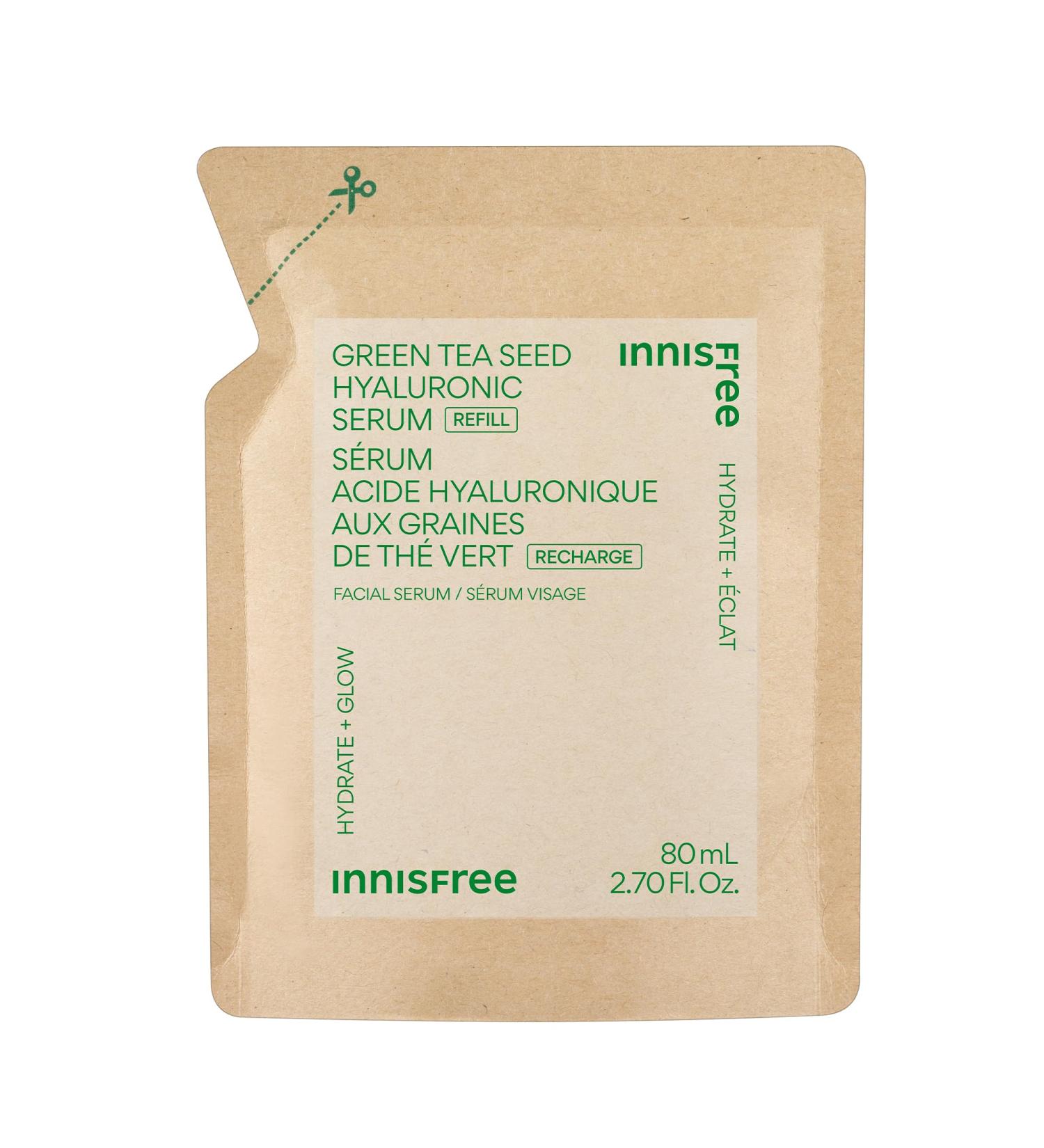 Buy Innisfree Green Tea Seed Hyaluronic Serum | Hydrating Korean Face Serum with Niacinamide & Panthenol - 80ml - Buy Online on GoSupps.com