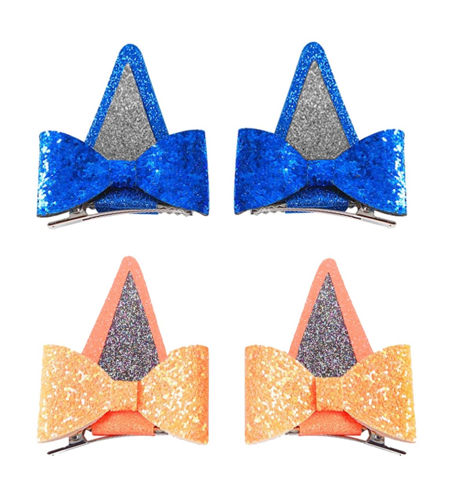 Blue Dog Ears Hair Clips/Headbands - Cosplay Costume Hair Bow for Halloween Party - Buy Online on GoSupps.com
