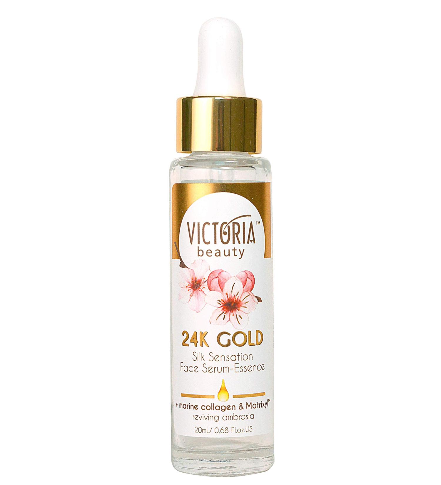 Victoria Beauty 24K Gold Silk Sensation Face Serum-Essence Pampering Anti-Aging Moisturiser for an Ever-Youthful & Glowing Skin 20ml - Buy Online on GoSupps.com