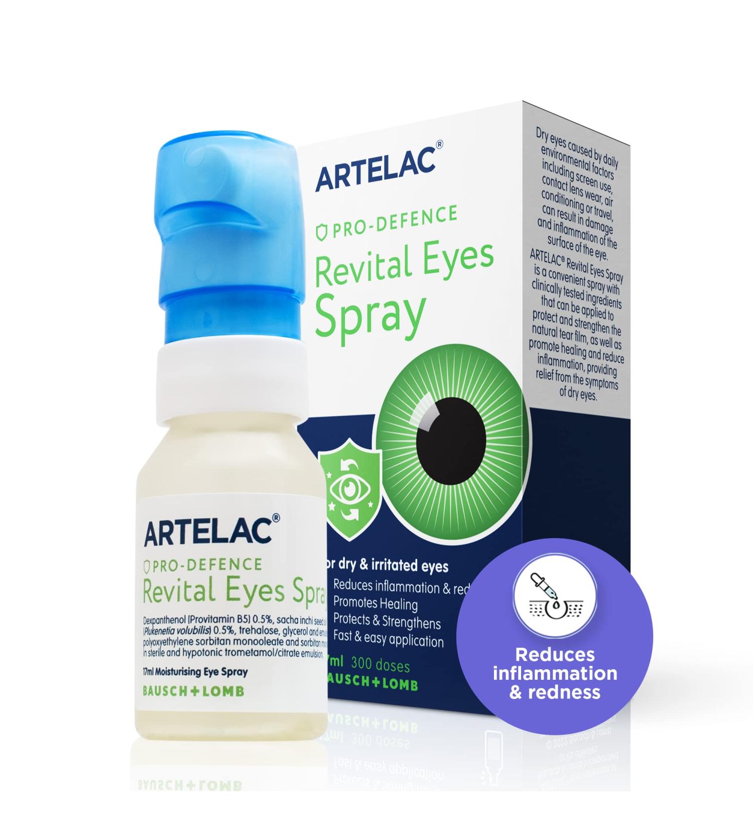 Artelac Revital Eyes Spray Pro Defence - Preservative Free Eye Mist for Dry Eye Relief - 17ml - Buy Online on GoSupps.com