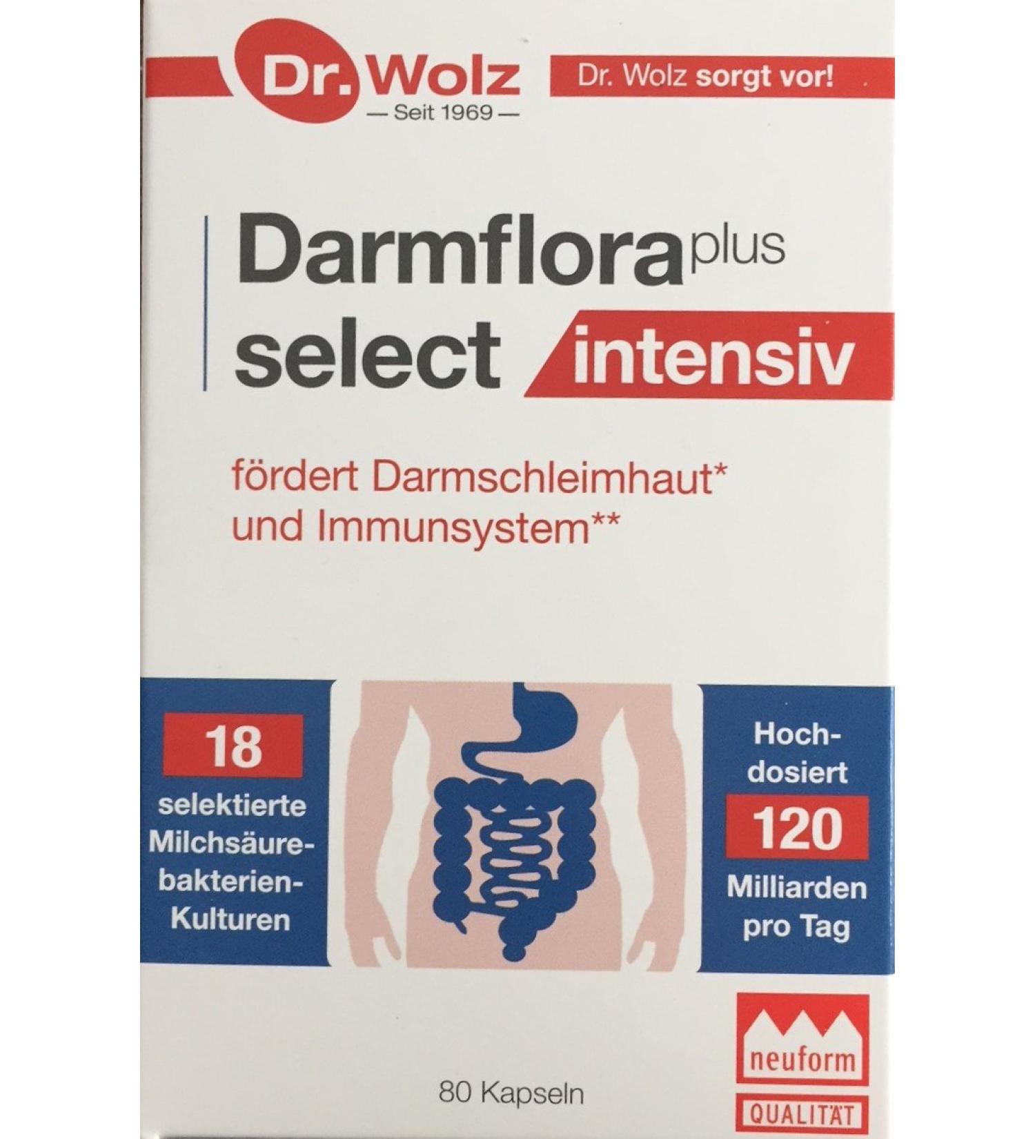 Dr. Wolz Darmflora Plus Select Intensive - 3 x 80 Capsules | International Shipping Available | Probiotics for Digestive Health - Buy Online on GoSupps.com