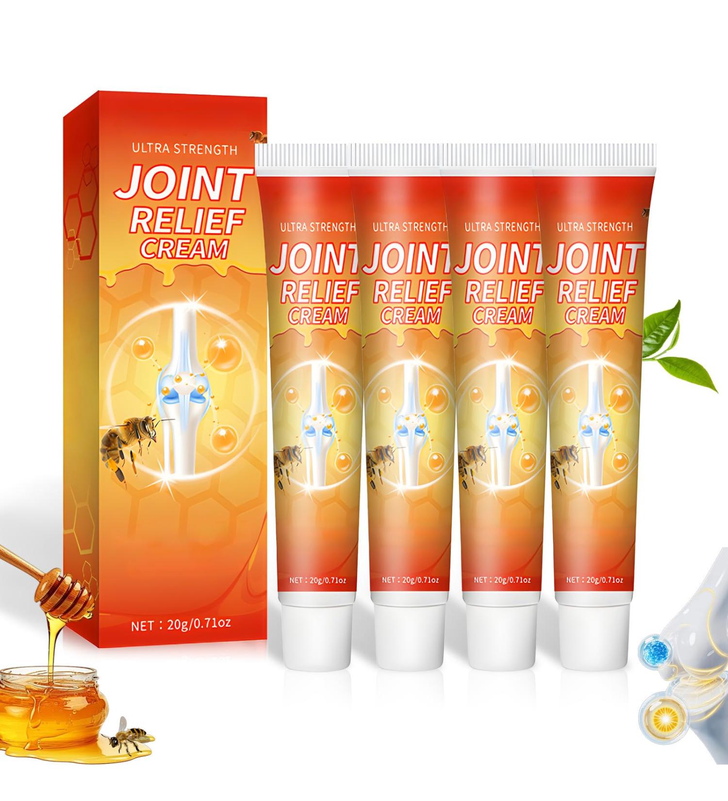 4Pcs Ultra Strength Joint Relief Cream for Knees and Meniscus Ointment New Professional Care Gel Joint Cream Natural Joint Relief Gel for Neck Waist Back Hand Feet and Leg-Fast Absorbing Non-Greasy - Buy Online on GoSupps.com