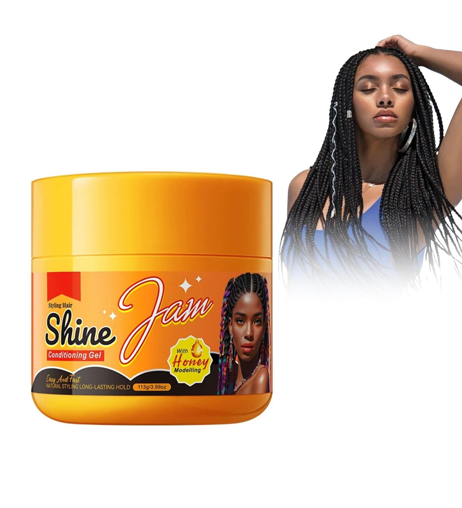 Crsetmyth Shine n Jam Conditioning Gel 113g Glattende Cr me Gel Haar Glanz Wachs Schnell Trocknend Haar Styling Cr me Shine N Jam Gel for braids great for taming fringes ponytails z - Buy Online on GoSupps.com