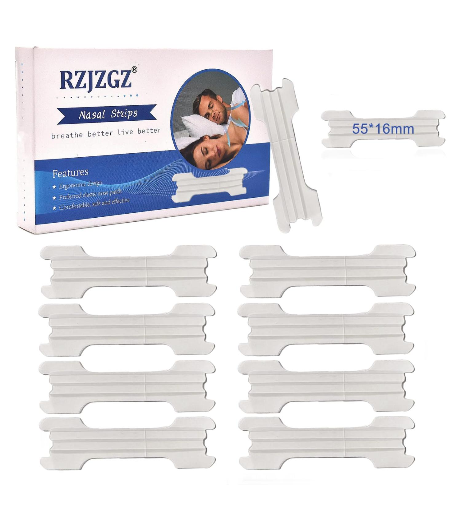RZJZGZ Medium Clear Nose Strips to Improve Snoring Nasal Strips for Snoring Anti Nose Strips for Breathing Extra Strength Snore Strips to Open Nasal Passages (60Pack)