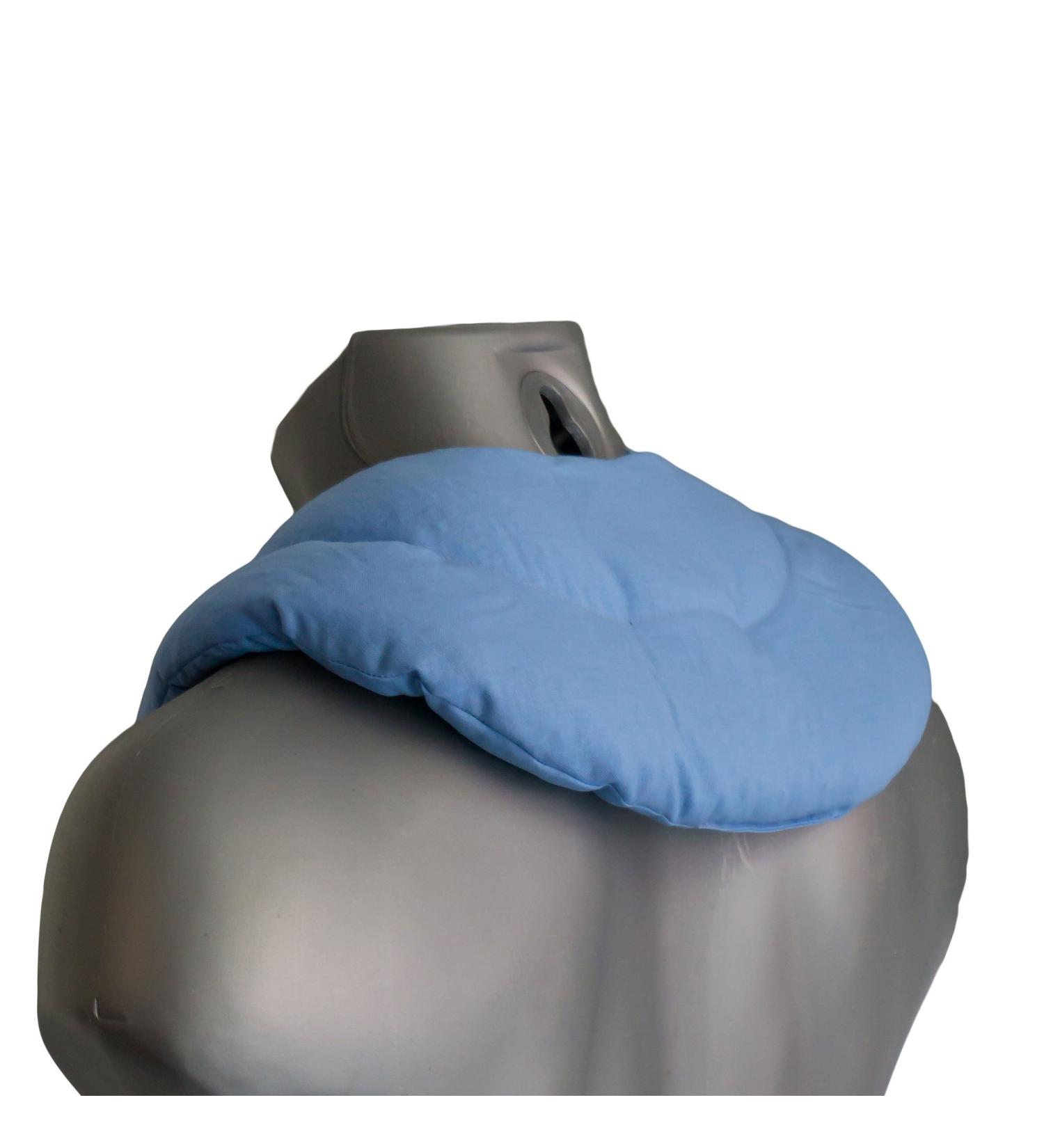 Light Blue Cherry Stone Neck Pillow - Heat Pad for Neck Relief - Comfortable Neck Support - Buy Online on GoSupps.com
