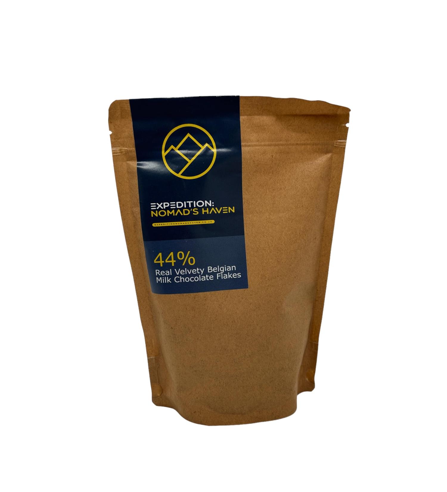 Luxury Hot Chocolate - Real 44% Belgian Milk Chocolate Flakes - 250g - Buy Online on GoSupps.com