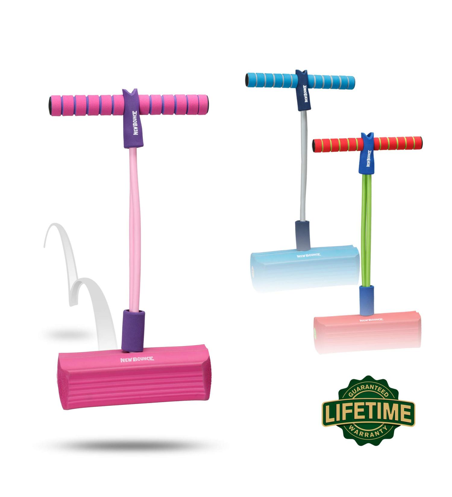 New Bounce Foam Pogo Stick Jumper for Kids - Safe Bouncy Toy for Toddlers|Fun Foam Hopper for Children|Squeaks with Each Hop|Great Gift (Pink) - Buy Online on GoSupps.com