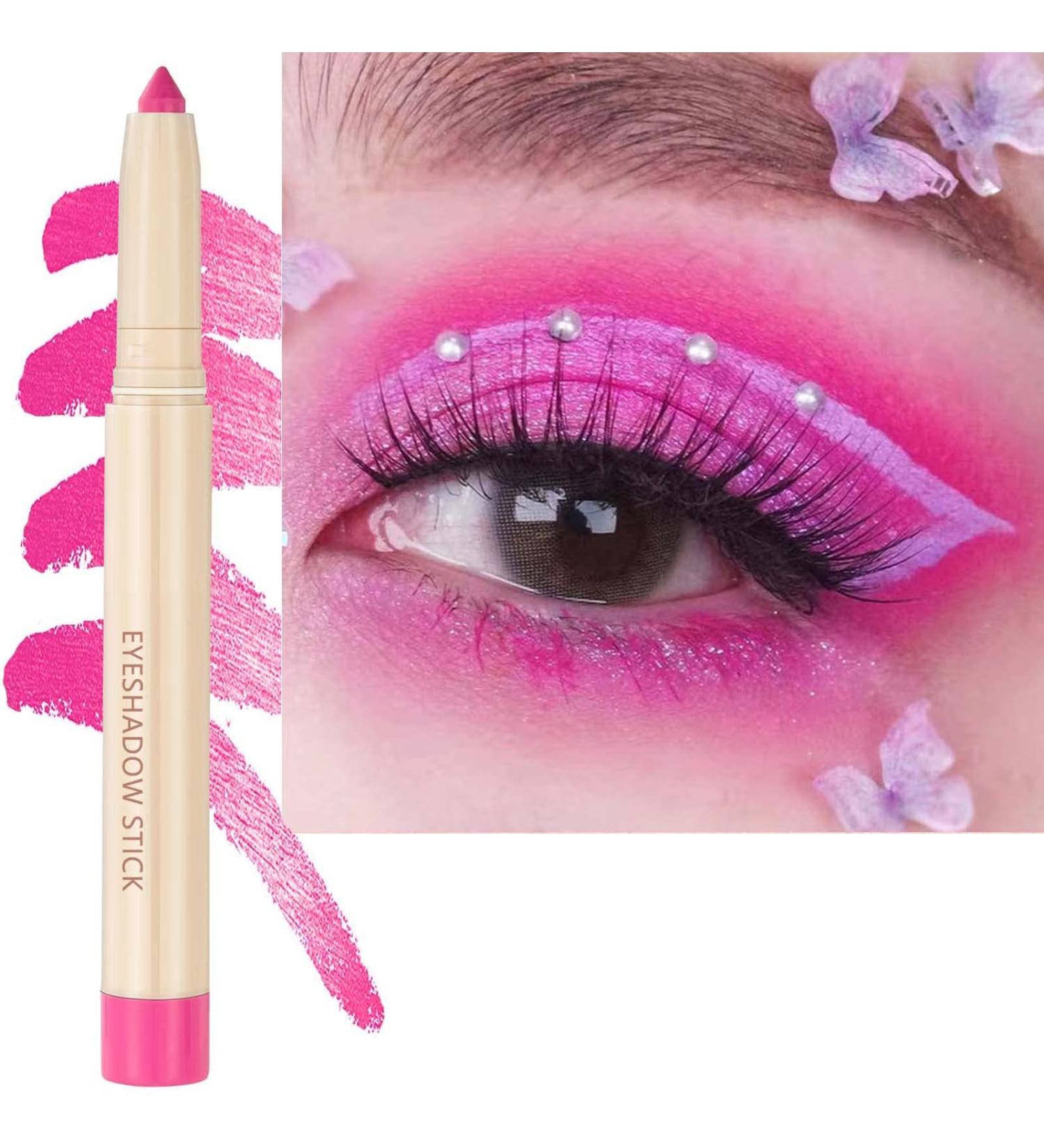 Matte Pink Eyeshadow Stick - Hypoallergenic, Waterproof, Long Lasting Cream Eyeshadow Pencil for High-Impact Multi-Dimensional Eyes - Buy Online on GoSupps.com