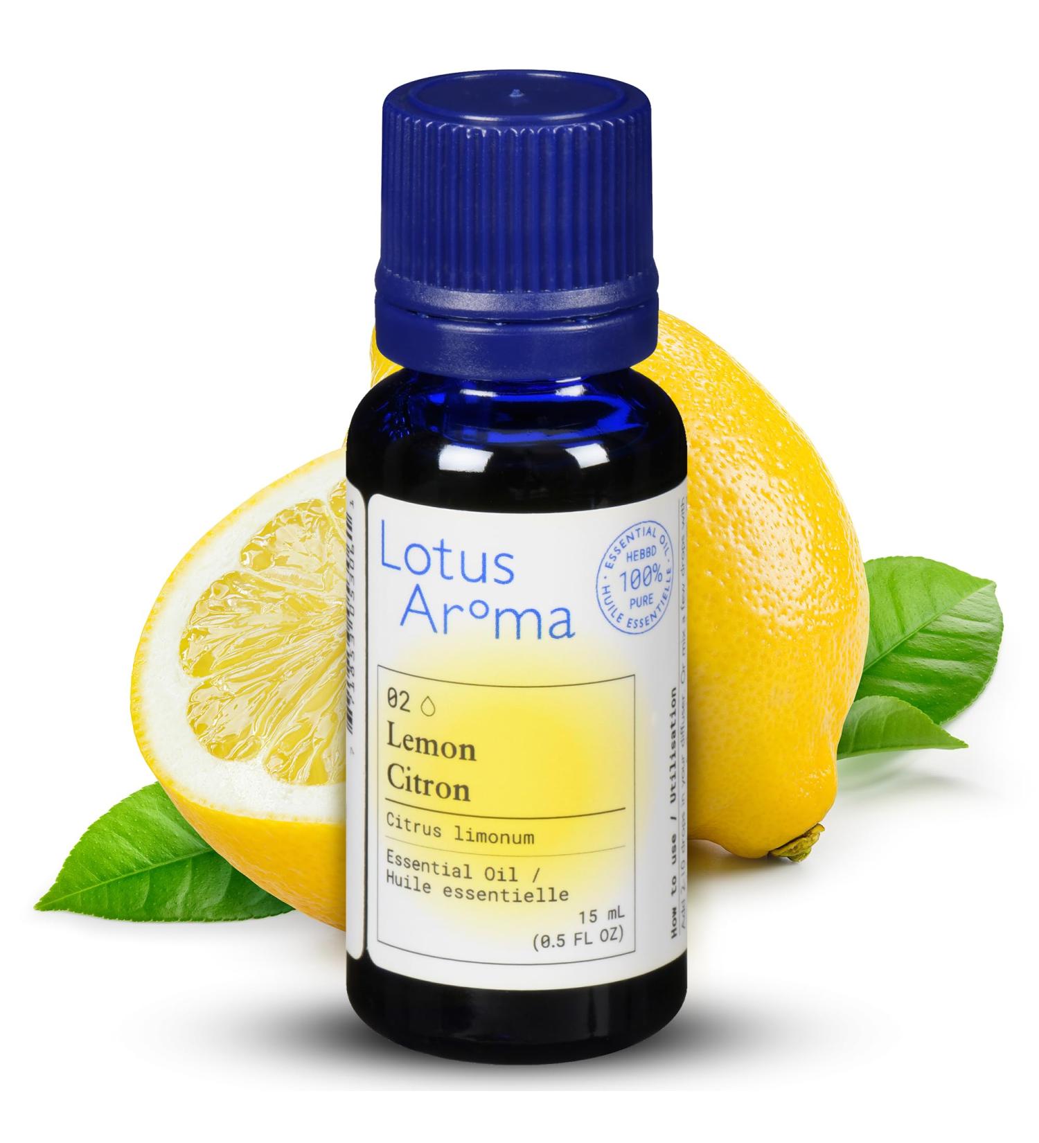 Lotus Aroma Premium Grade Lemon Essential Oil 100% Pure & Undiluted Relaxing Scent Natural Essential Oil For Humidifier Aromatherapy Oil Fragrance Oils - Huile Essentielle 0.5oz (15ml) Lemon 15 ml (Pack of 1) - Buy Online on GoSupps.com