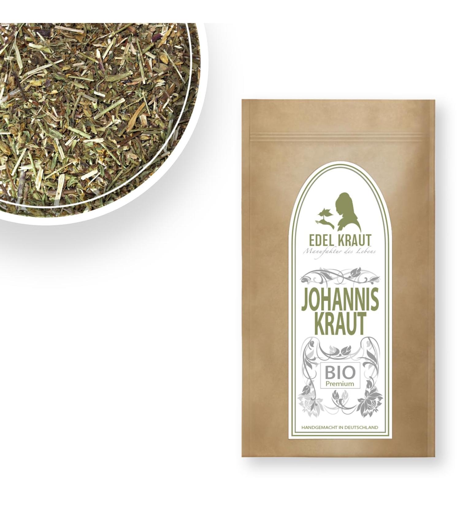 St. John's Wort Tea Bio 1kg - Premium Organic Johanniskraut | Edel Kraut - 1000g Tea Cut No Additives Controlled Organic Cultivation - Buy Online on GoSupps.com